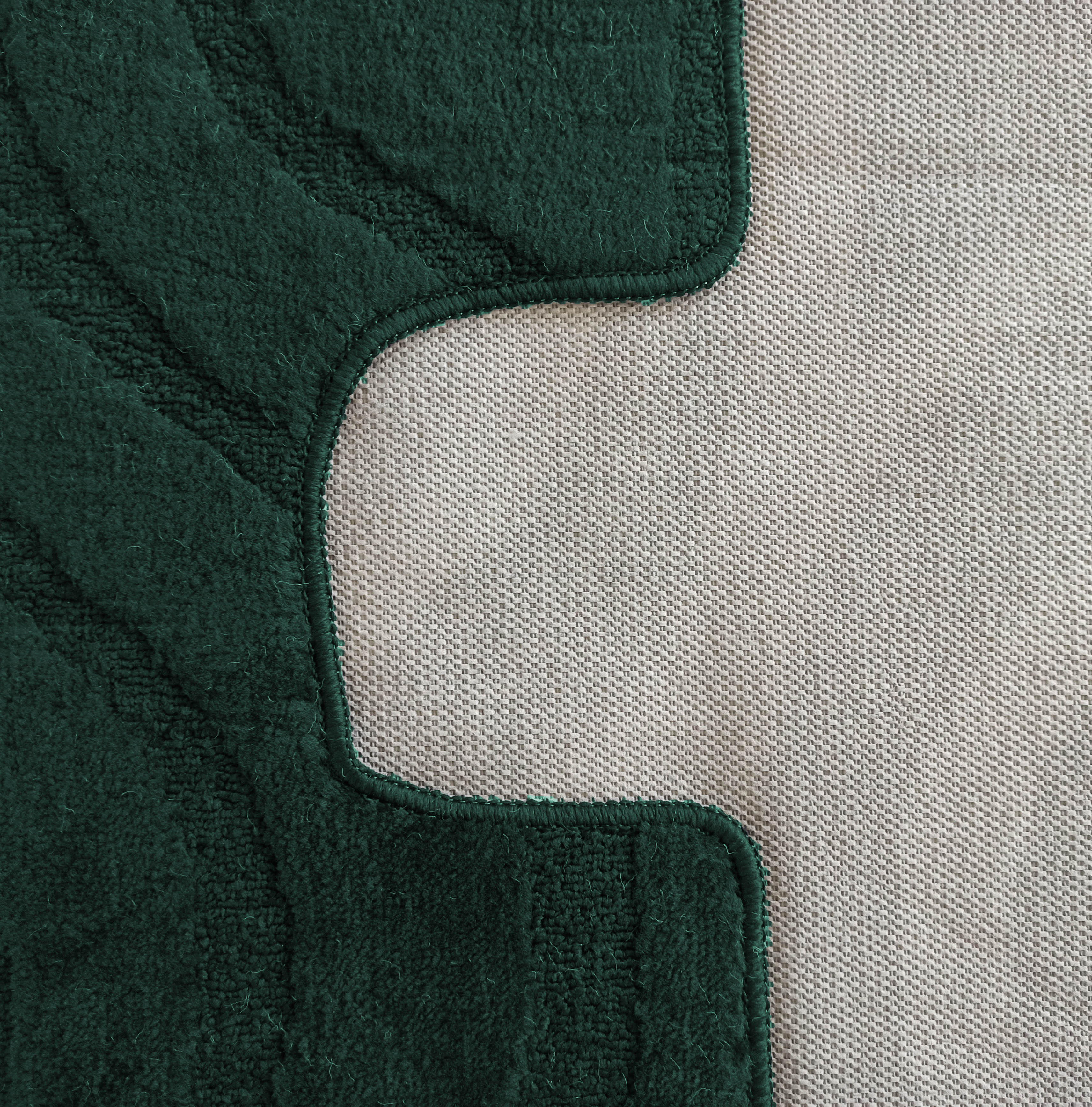 Komplet Dywaników Łazienkowych Montana Symphony - Butelkowa Zieleń Pod WC Antypoślizgowy