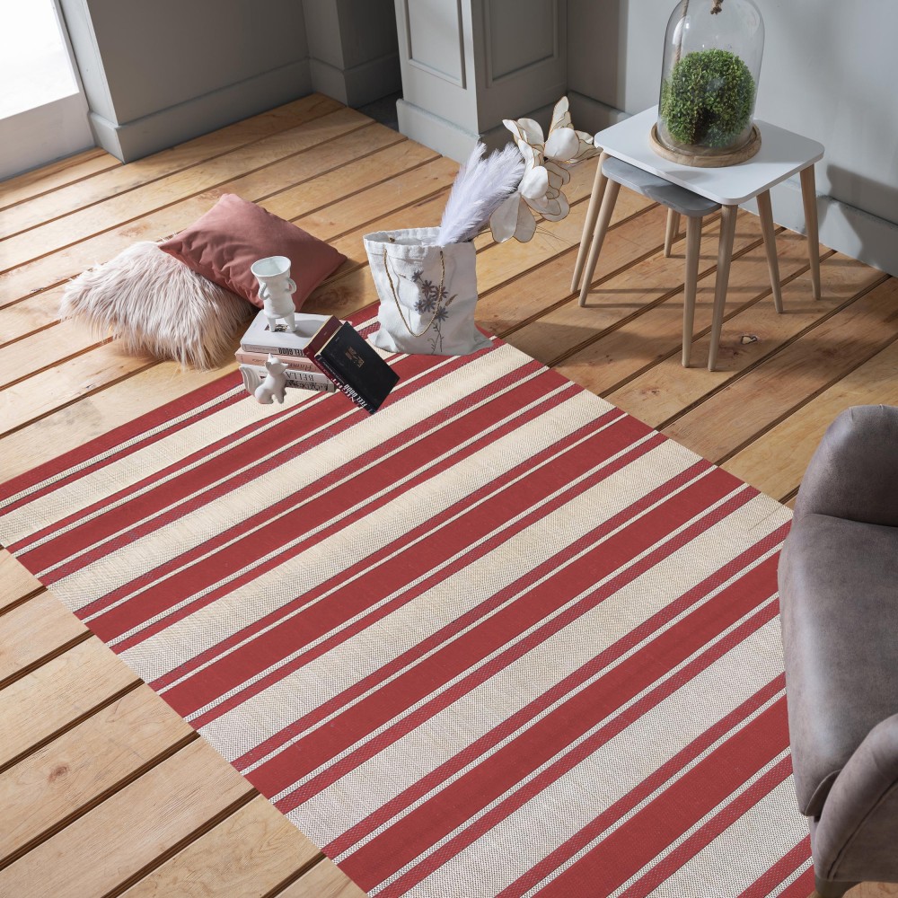 Dywan Nowoczesny Sznurkowy OUTDOOR Patio 29 - Czerwono - Beżowy