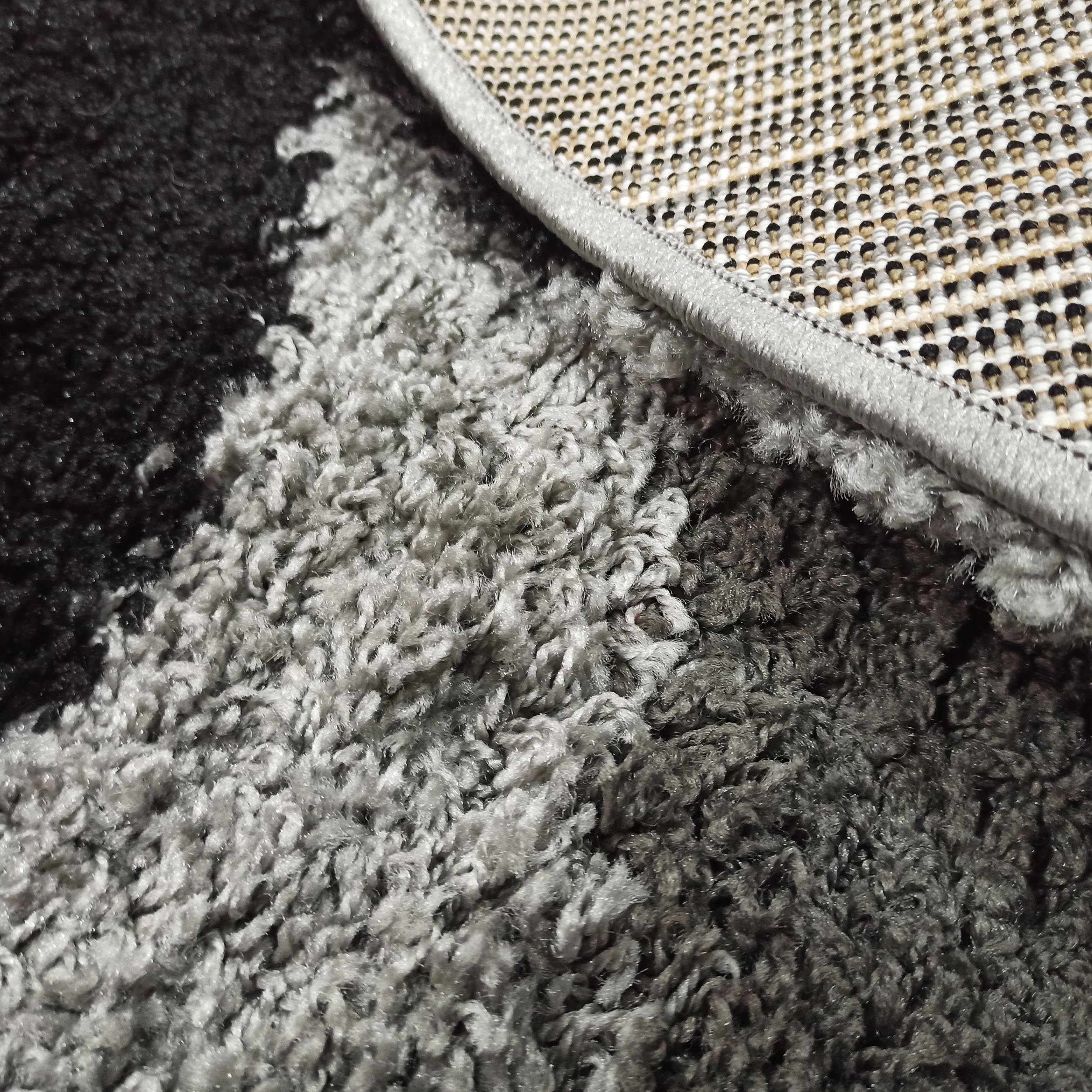 Dywan Nowoczesny Shaggy Long 0881B-GY owalny - wielokolorowy Dywan Nowoczesny Shaggy Long 0881B-GY owalny - wielokolorowy