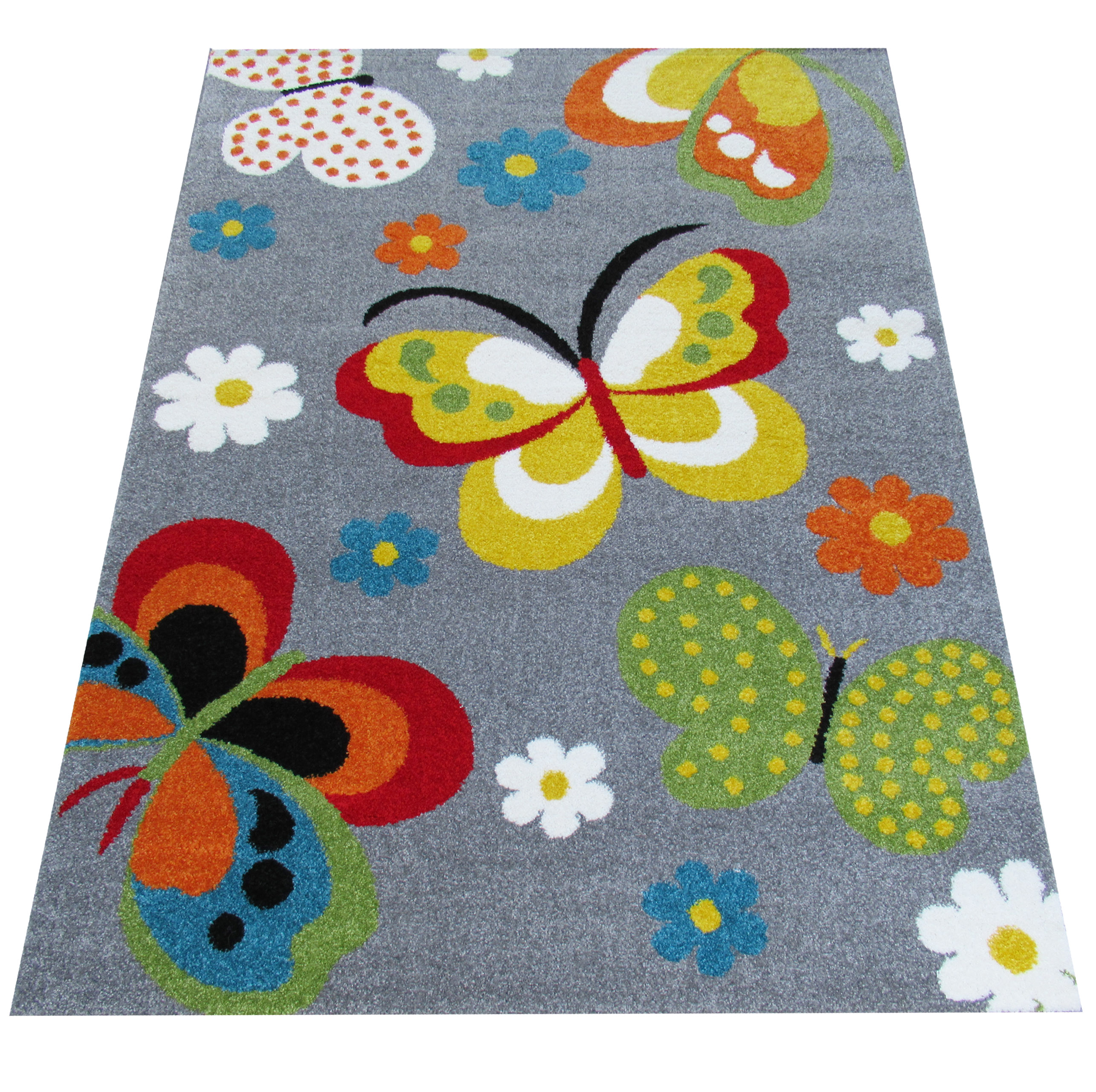 Dywan dla dzieci BELLA14 szary Motyle