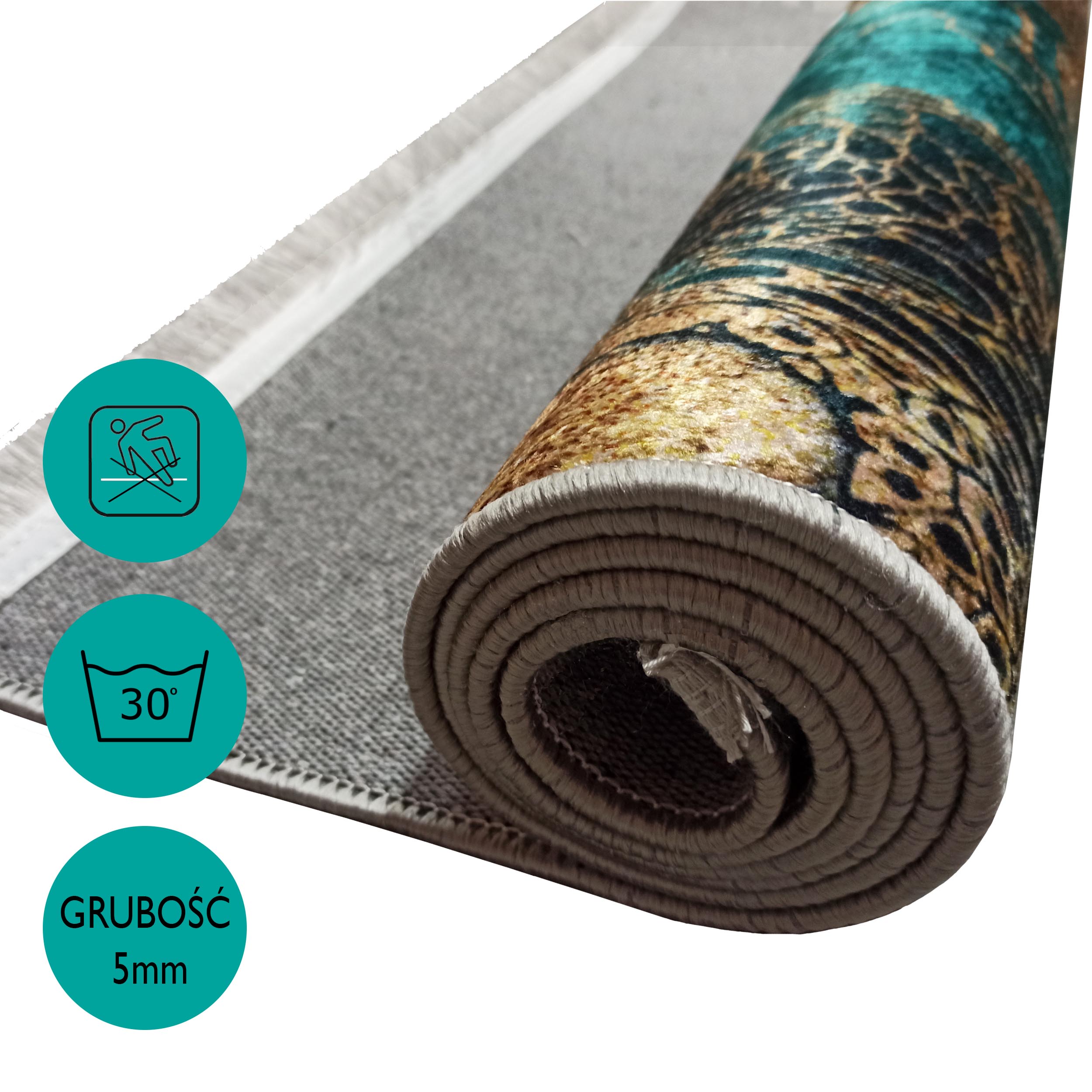 Dywan Antypoślizgowy Nowoczesny Horeca New 0023-PNK - wielokolorowy