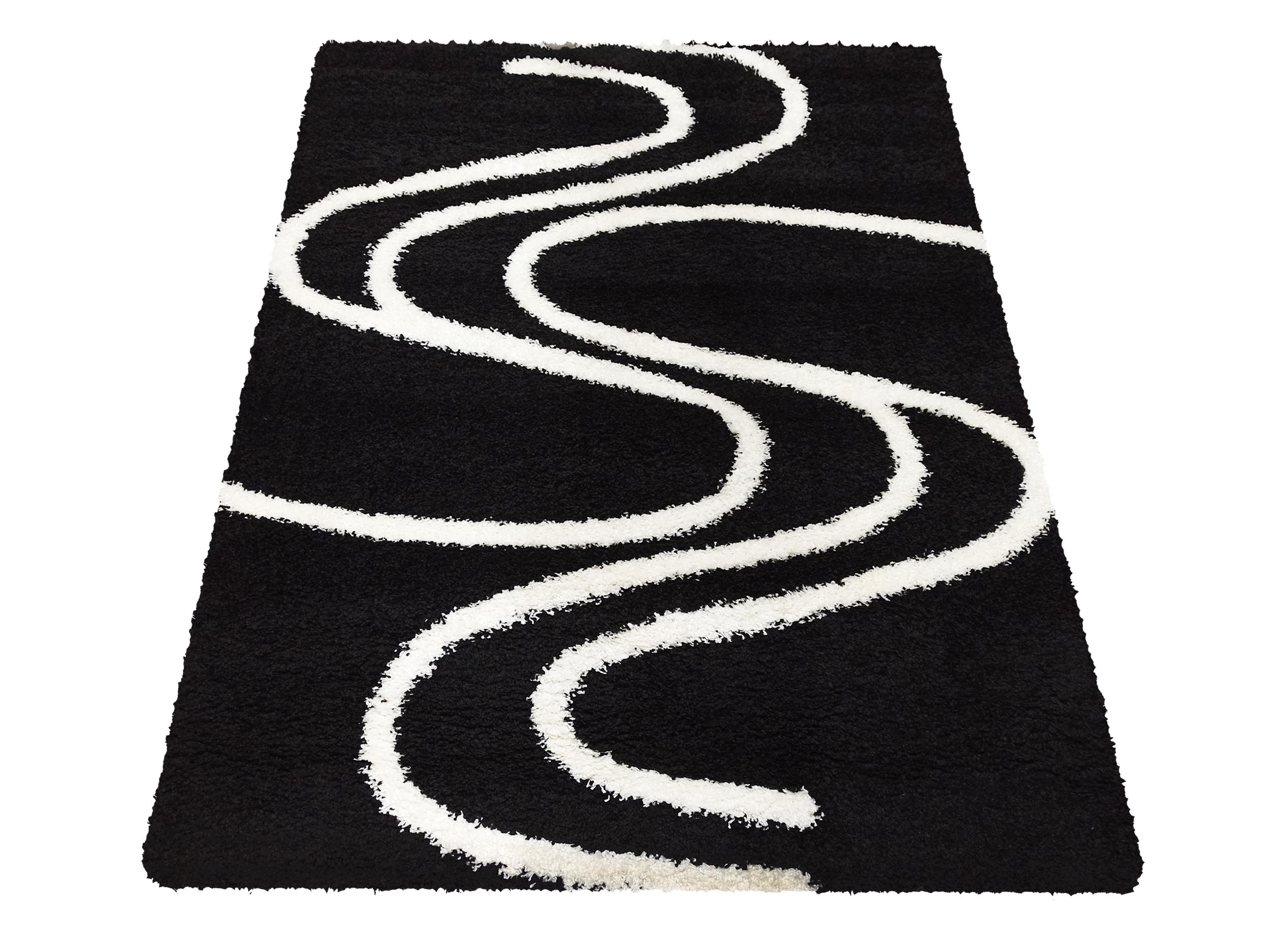 Dywan Nowoczesny Shaggy Long 484-BW - wielokolorowy