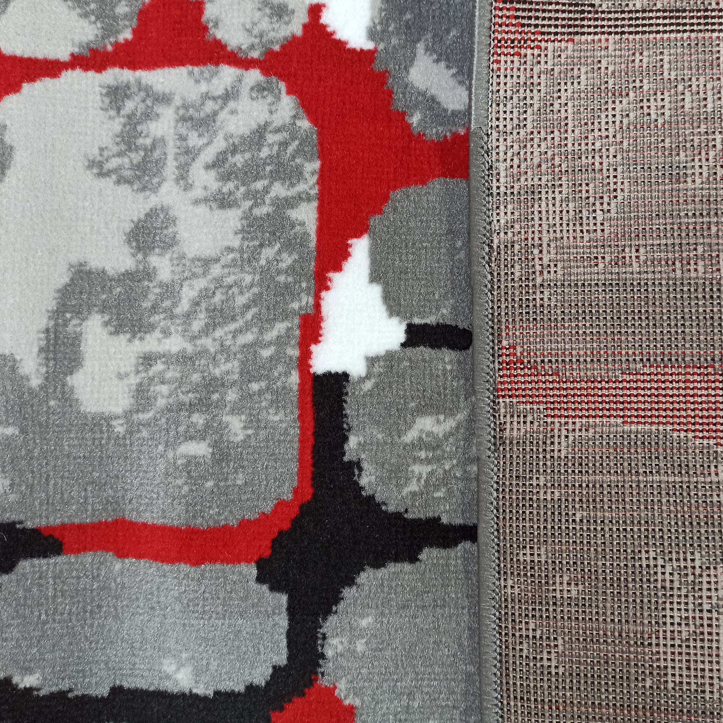 Dywan Nowoczesny Soho 2013A-RG - szaro - czerwony