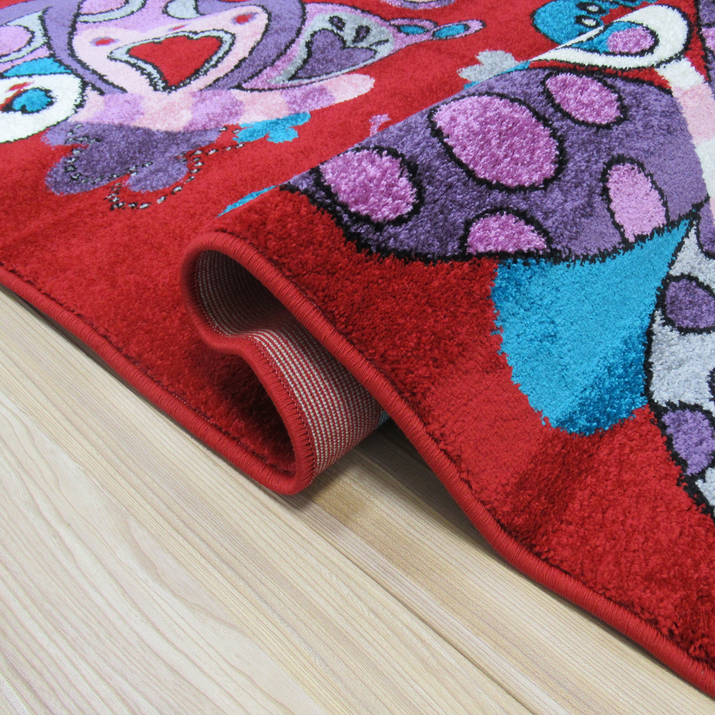 Dywan Bella Dla Dzieci 03S Czerwony Motylki