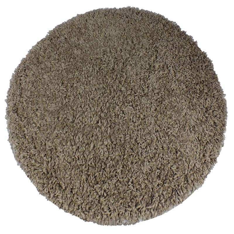 Dywan typu  Shaggy jednokolorowy koło - cappuccino Dywan typu  Shaggy jednokolorowy koło - cappuccino