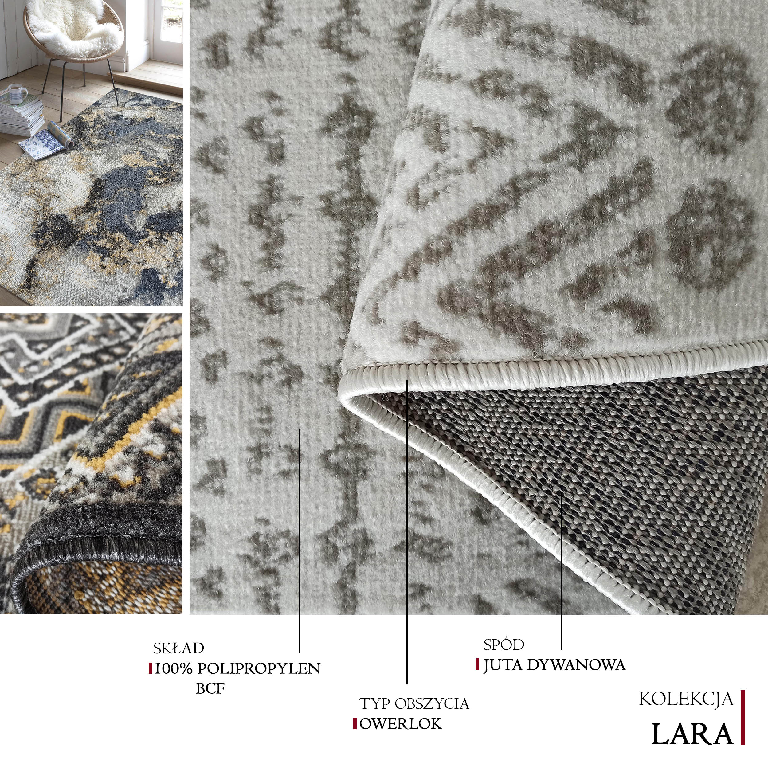 Dywan nowoczesny Lara 01 - wielokolorowy