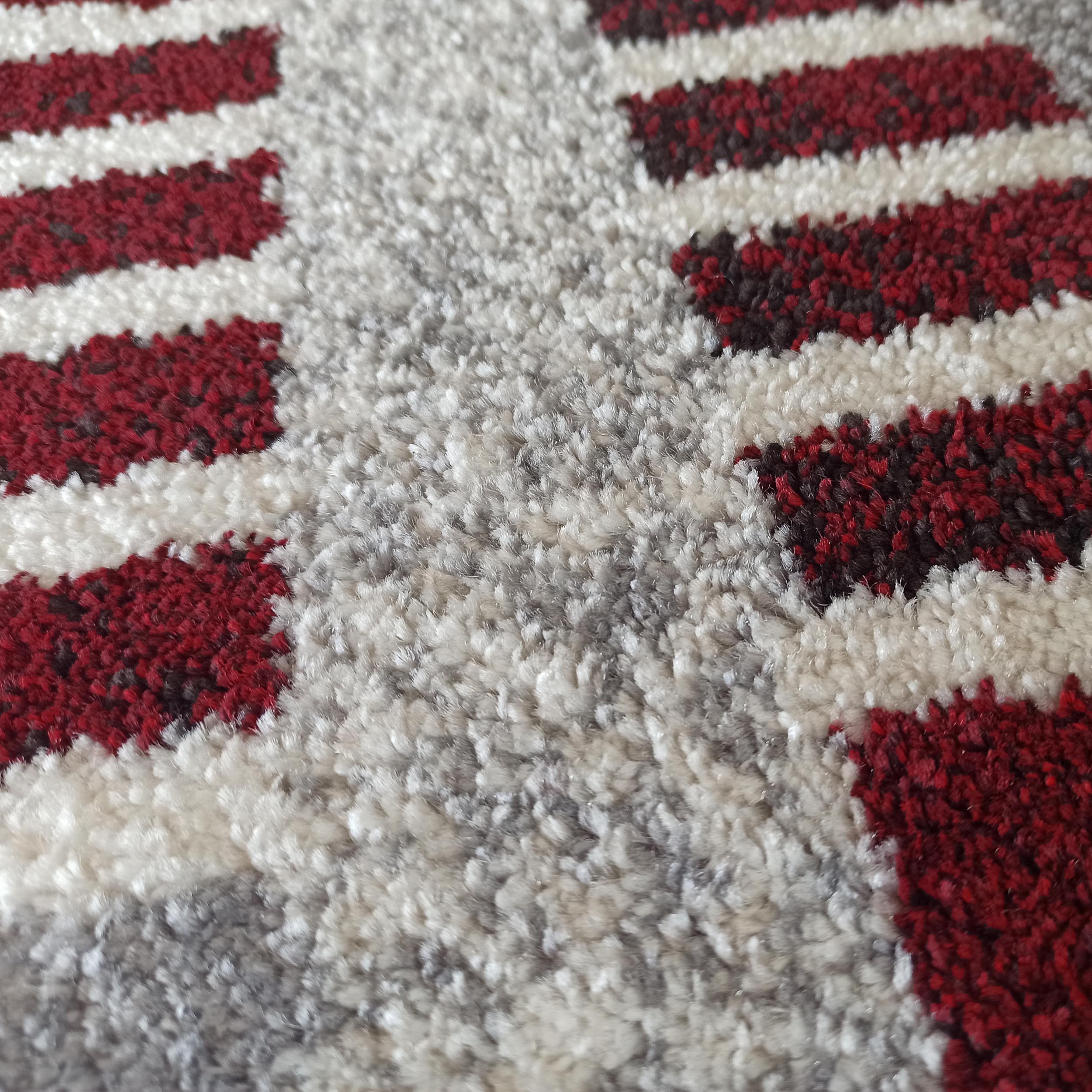 Dywan Nowoczesny Otto 03 Szaro-Czerwony