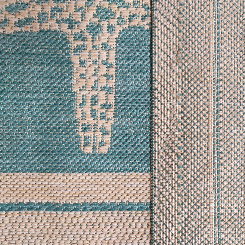 Dywan Nowoczesny Sznurkowy OUTDOOR Patio 148 - Miętowo - Beżowy