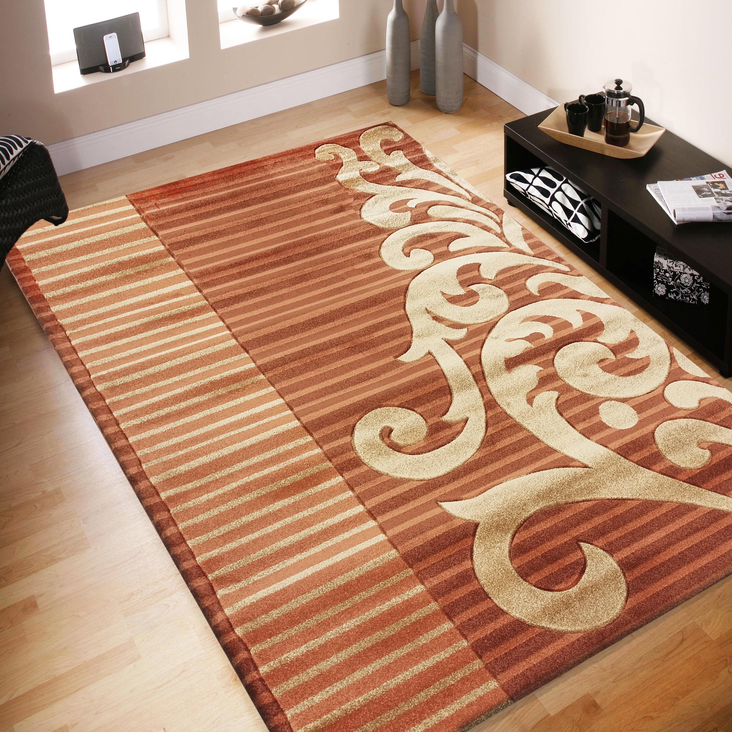 Dywan nowoczesny Fantazja 6151A-TE - pomarańczowy Dywan nowoczesny Fantazja 6151A-TE - pomarańczowy