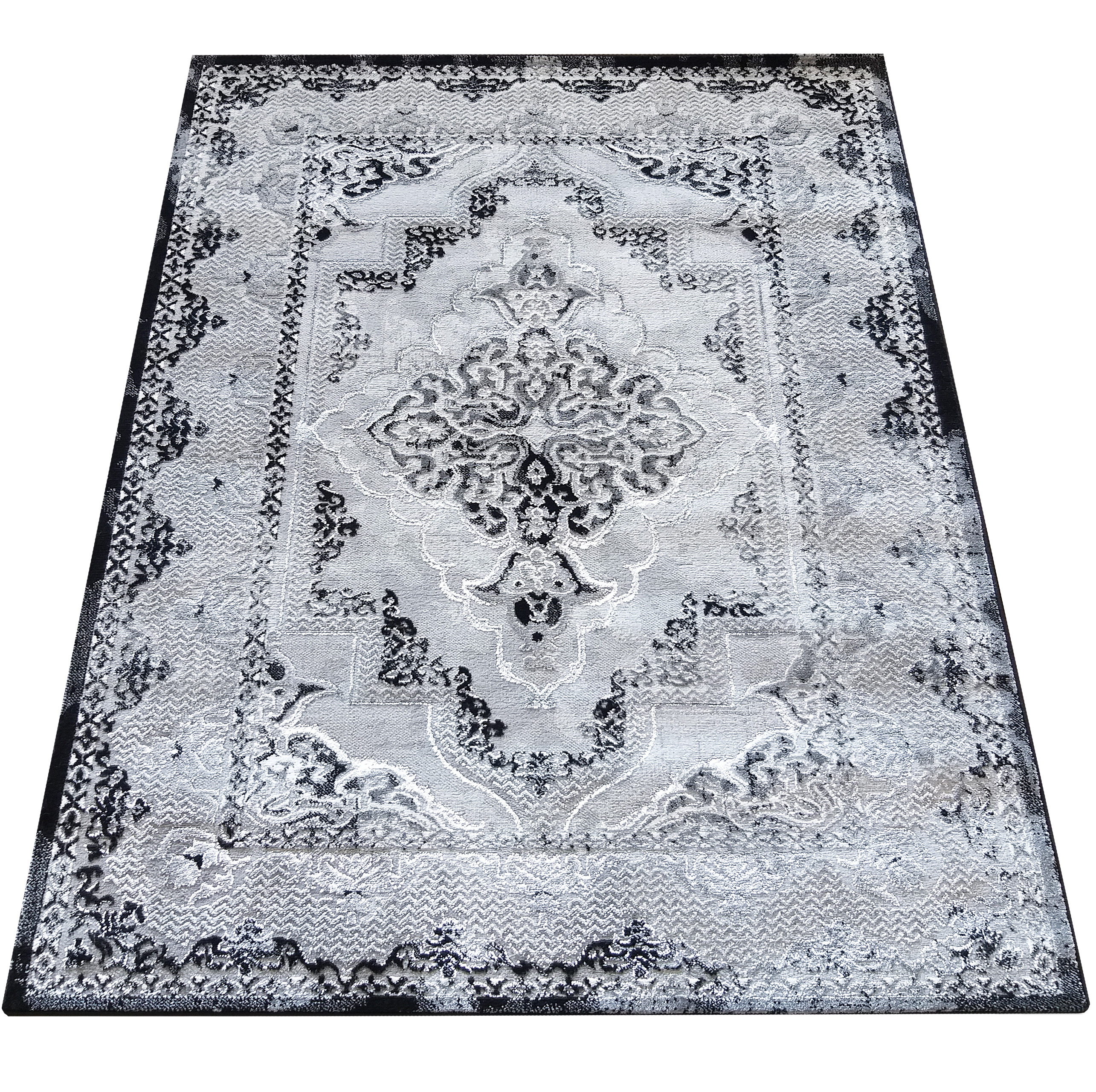 Dywan Ekskluzywny Angora 02 - Szaro - Czarny