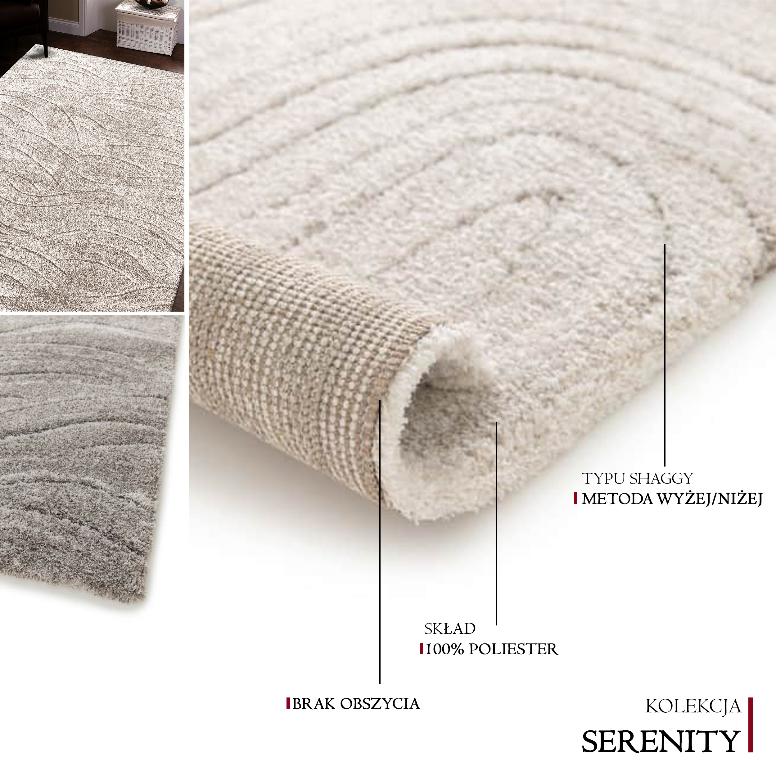 Dywan Nowoczesny Serenity 04 - beżowy