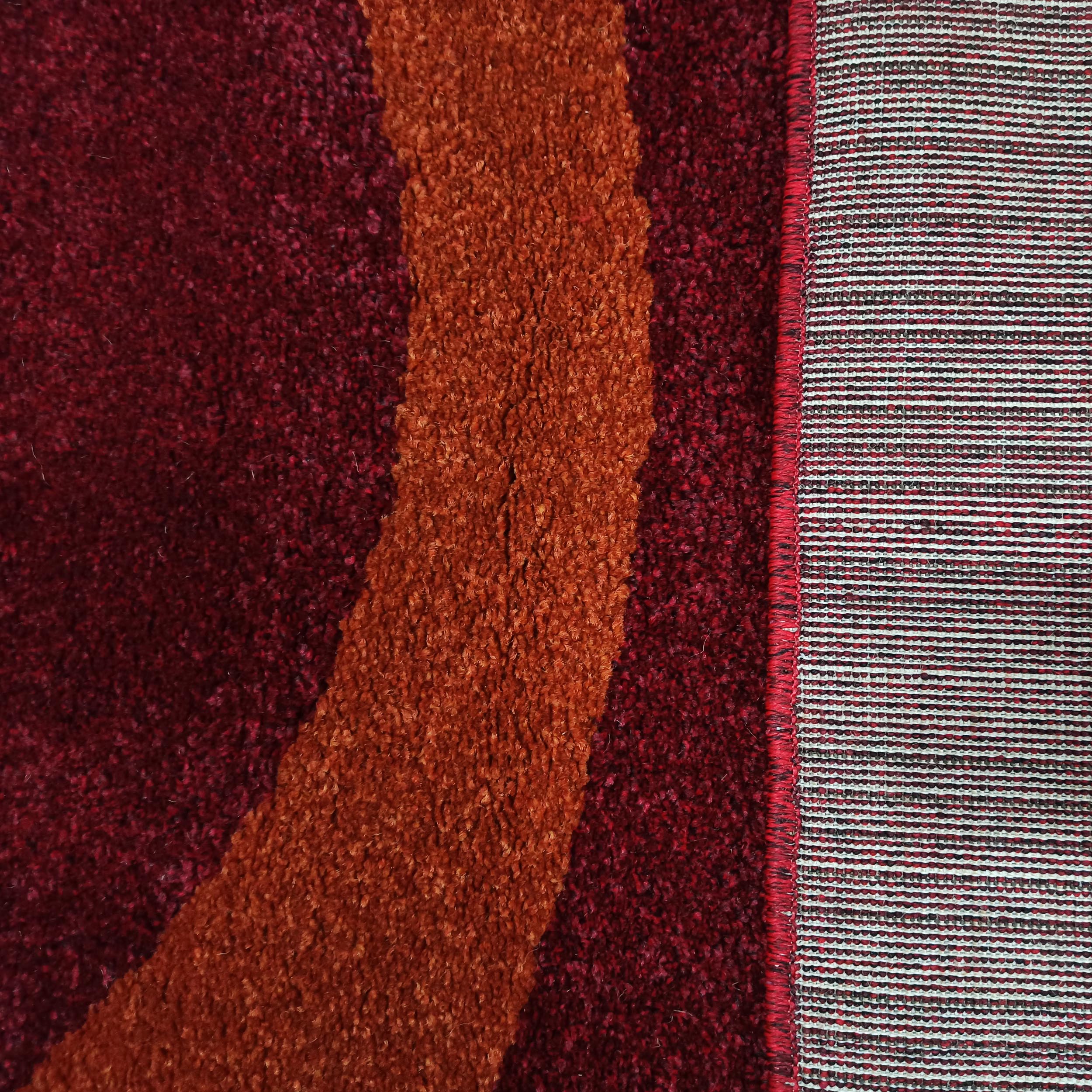 Dywan Nowoczesny Do Salonu Sherpa 09 - czerwono - pomarańczowy