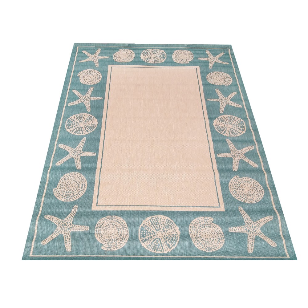 Dywan Nowoczesny Sznurkowy OUTDOOR Patio 148 - Miętowo - Beżowy