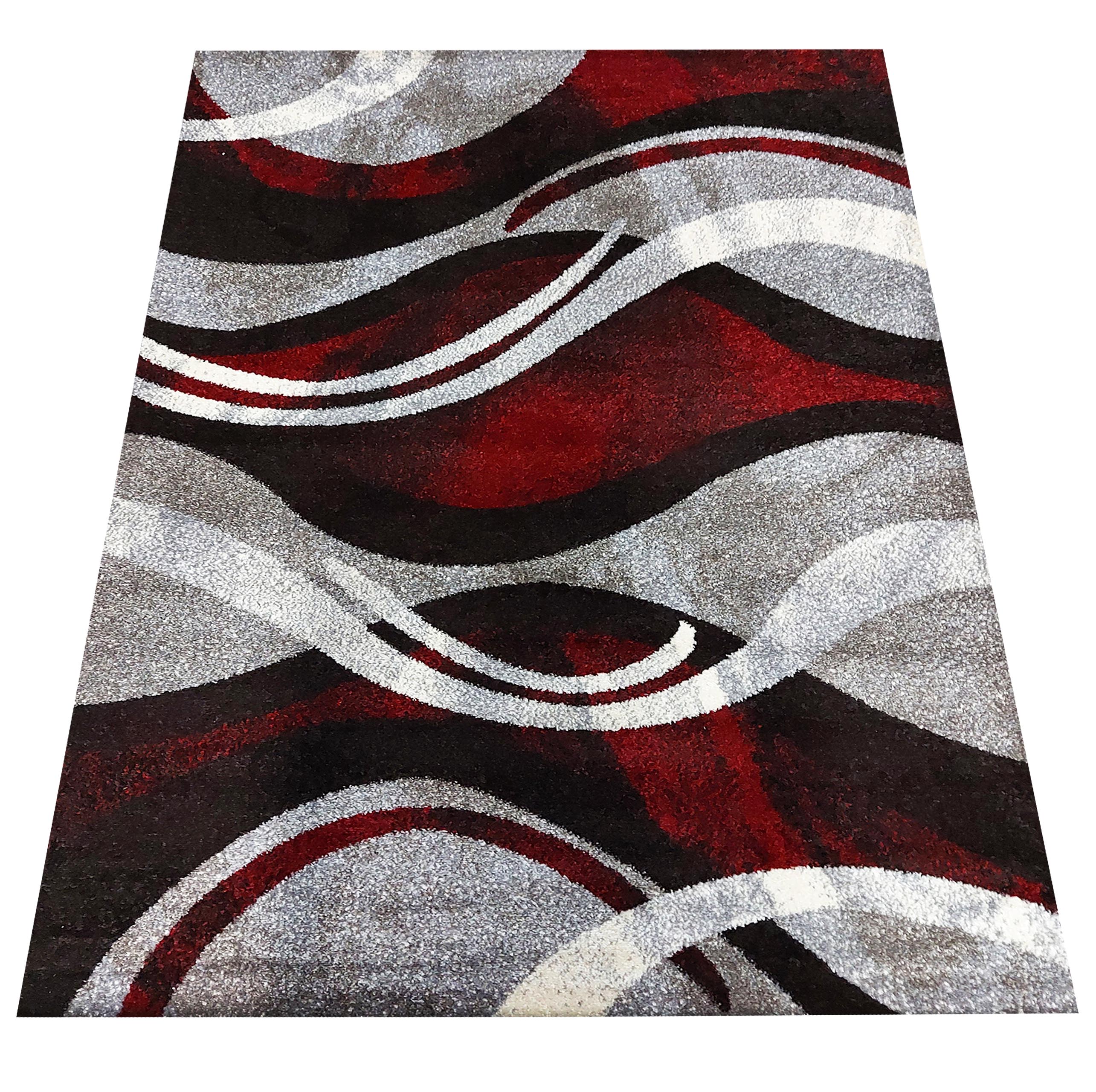 Dywan Nowoczesny Otto 01 Szaro-Czerwony Dywan Nowoczesny Otto 01 Szaro-Czerwony