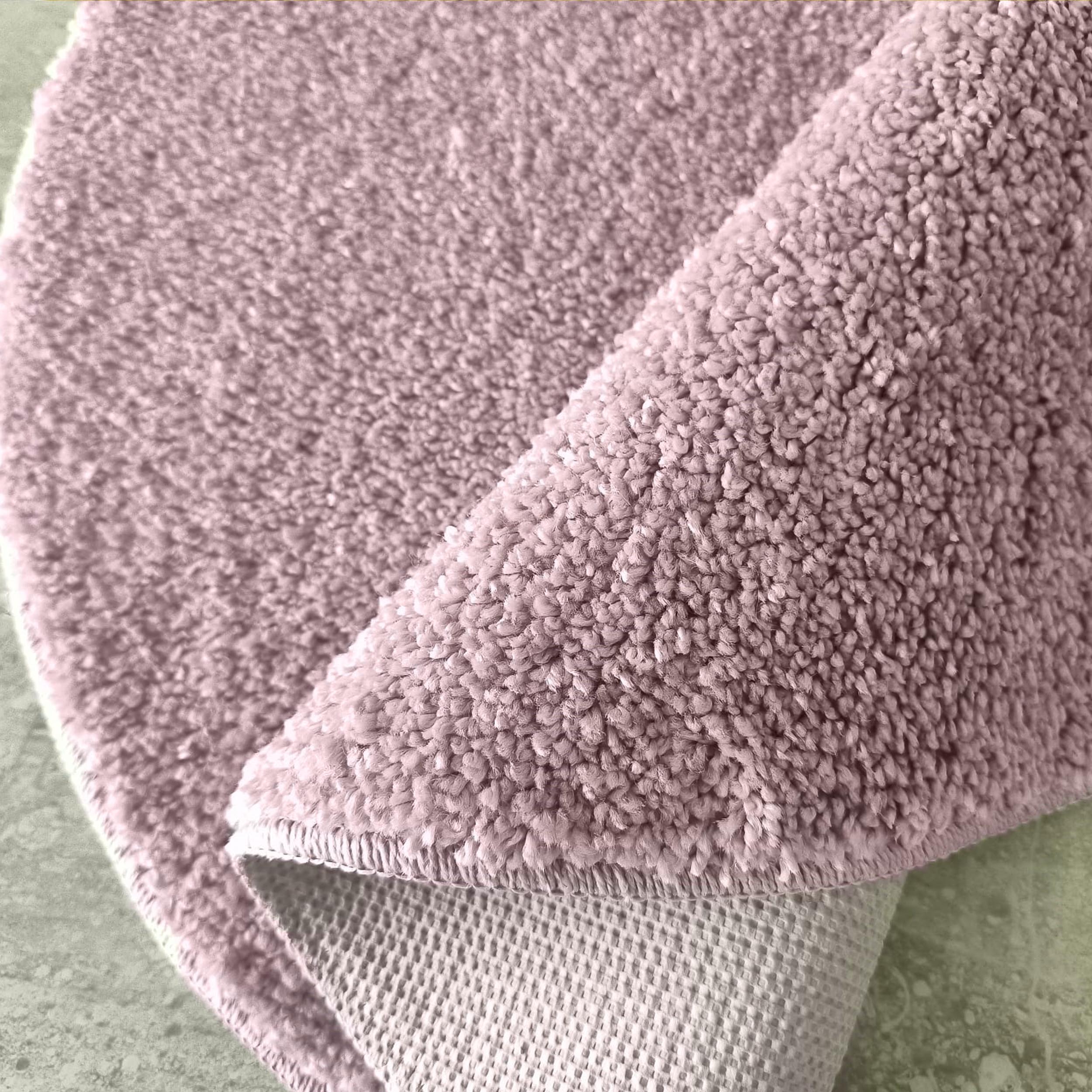 Dywan Kamel Typu Shaggy Nowoczesny Soft Koło - Różowy