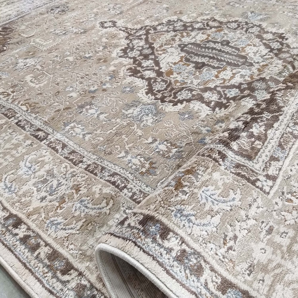 Dywan Nowoczesny Milas Shrink PRL 02C KA - Beżowo - Brązowy Dywan Nowoczesny Milas Shrink PRL 02C KA - Beżowo - Brązowy