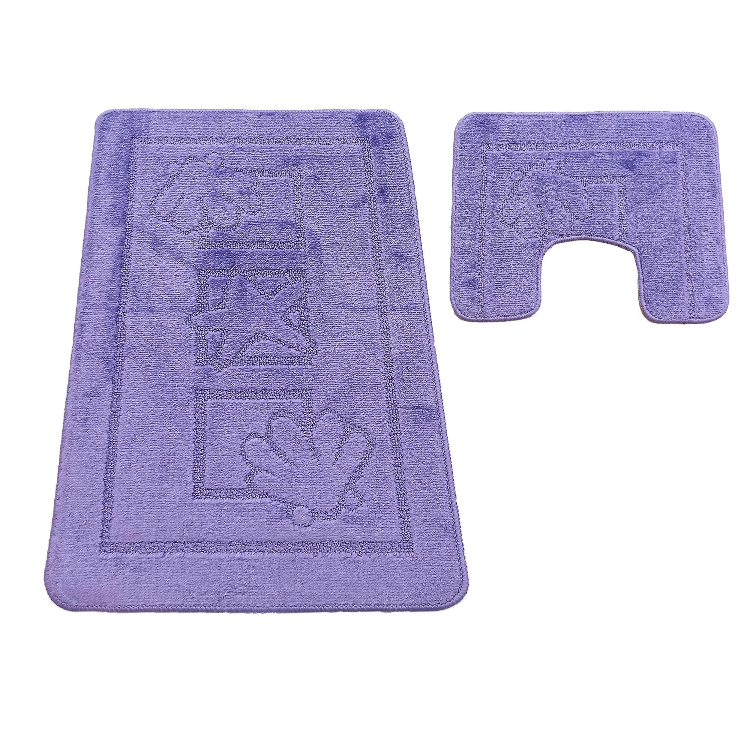 Komplet Dywaników Łazienkowych Montana Maritime - Fioletowy Pod WC Antypoślizgowy