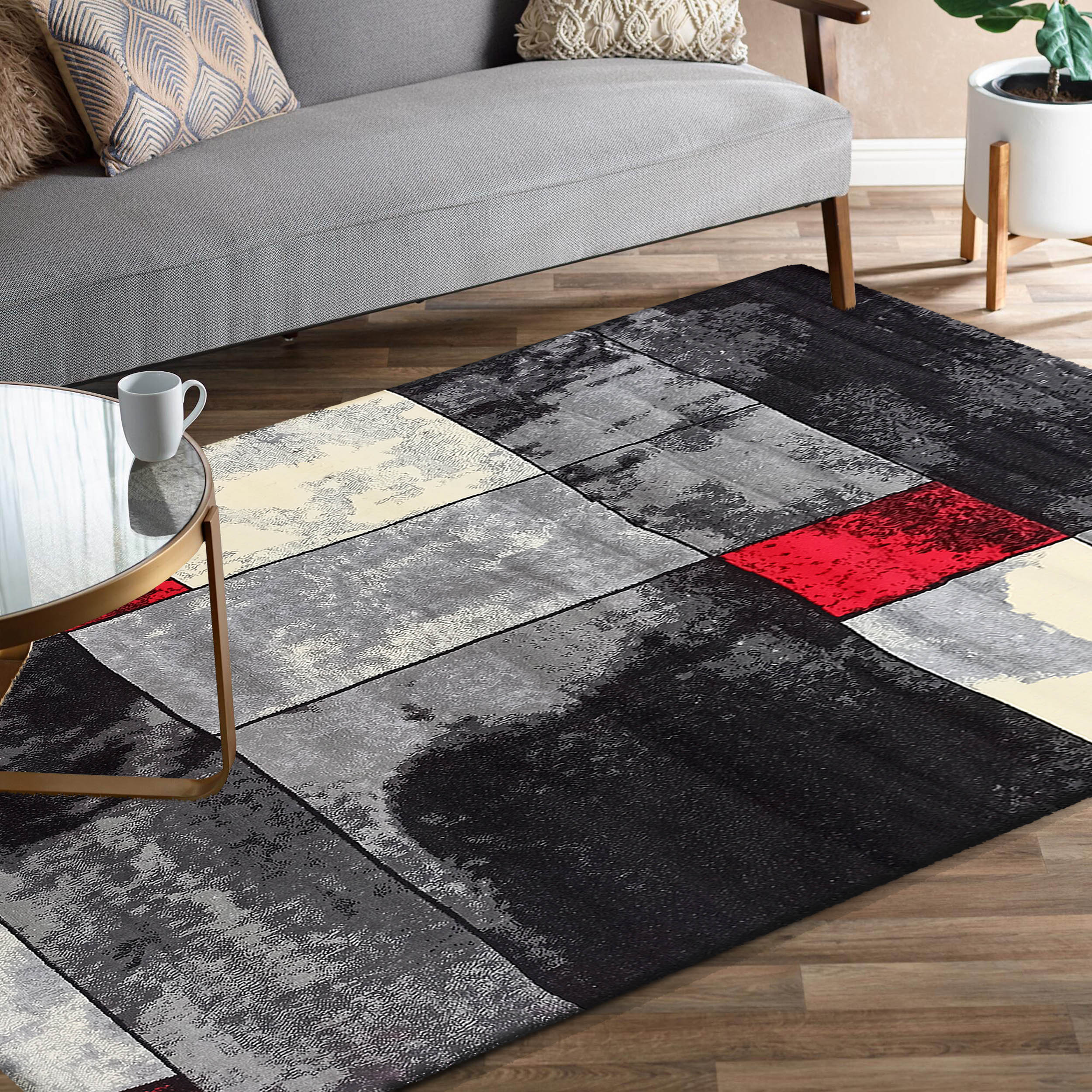 Dywan Nowoczesny Soho 5164A-GR - wielokolorowy