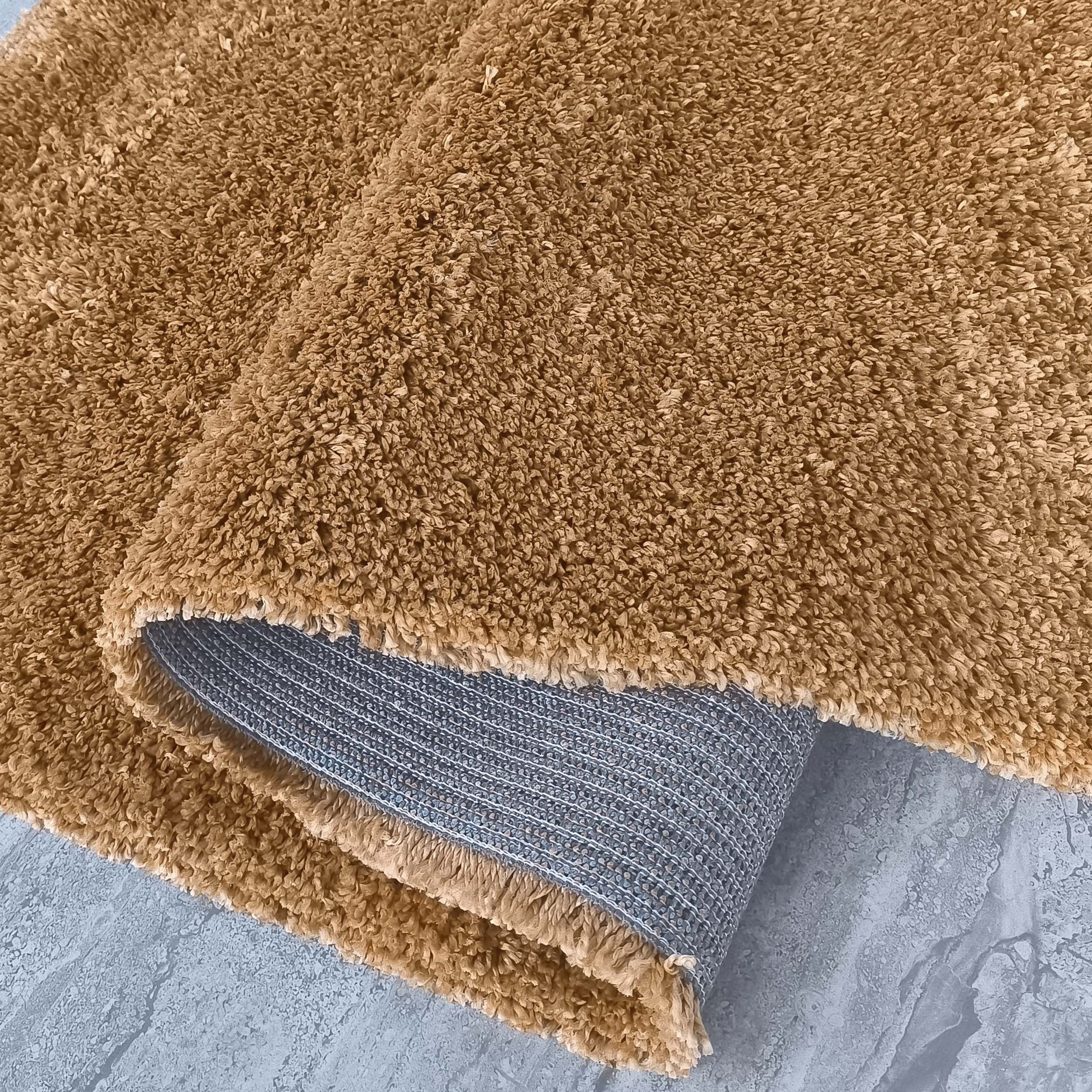 Dywan Nowoczesny Shaggy Santo - Musztardowy