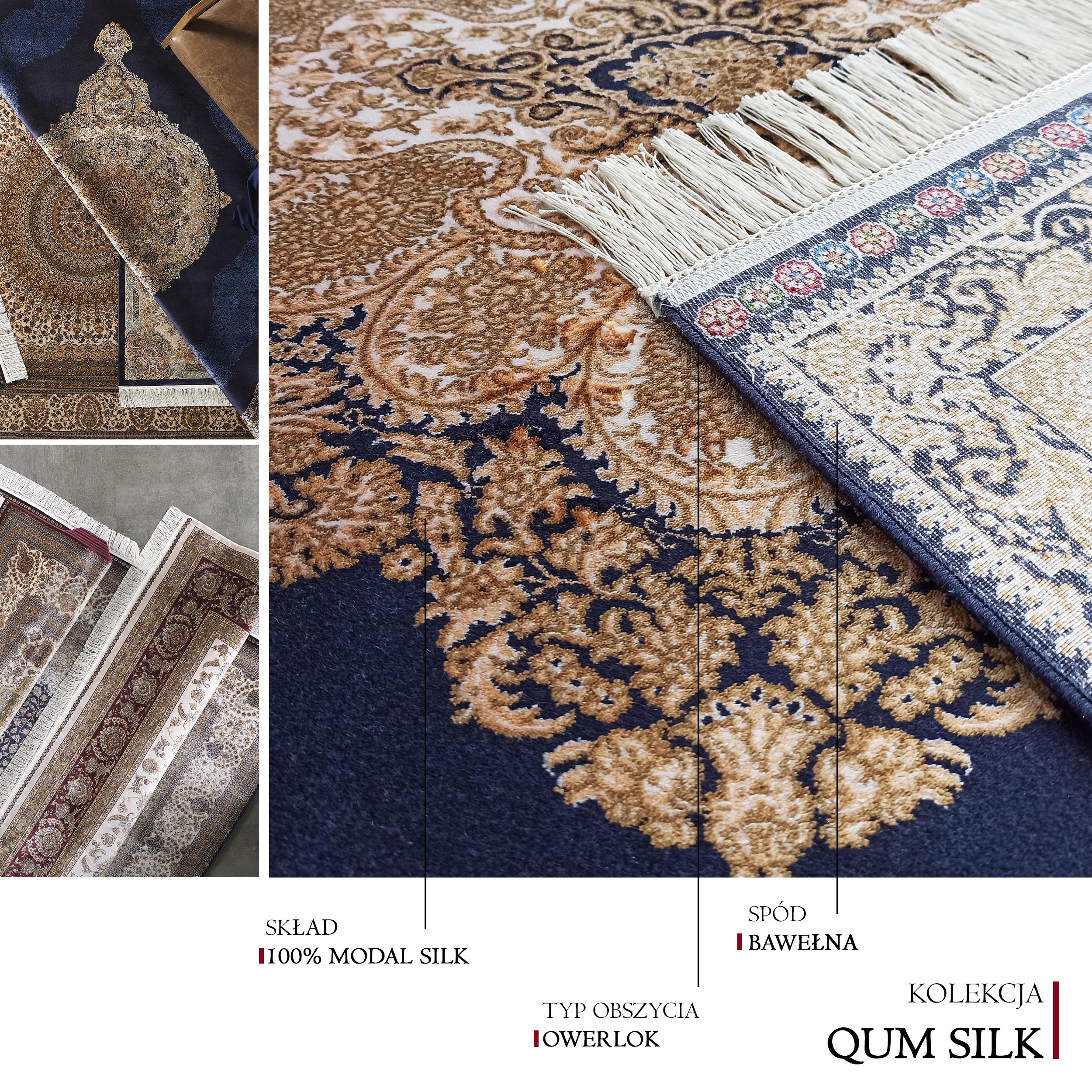Dywan ekskluzywny Qum Silk 06 - wielokolorowy Dywan ekskluzywny Qum Silk 06 - wielokolorowy