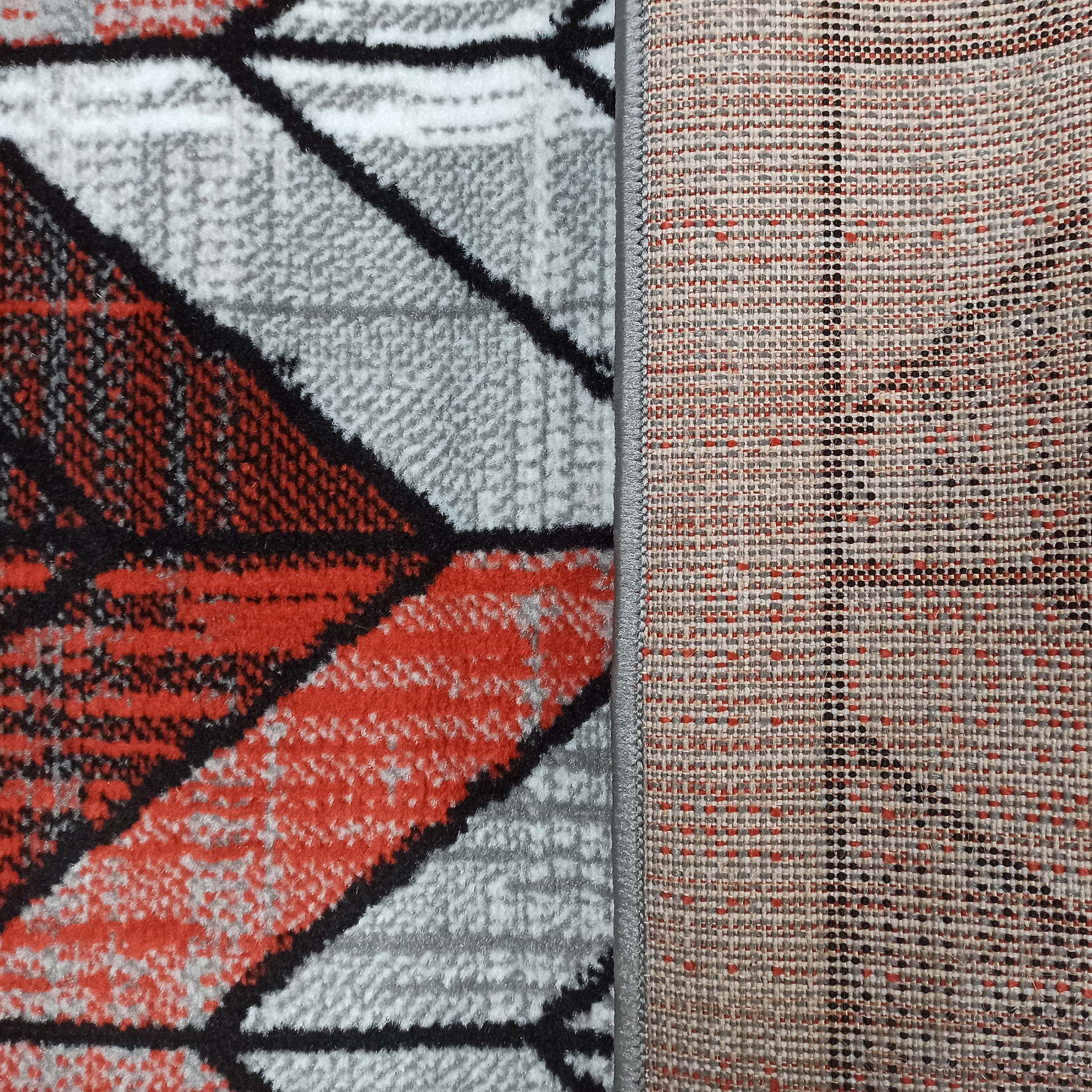 Dywan Nowoczesny Soho 1961B-TG - szaro - pomarańczowy