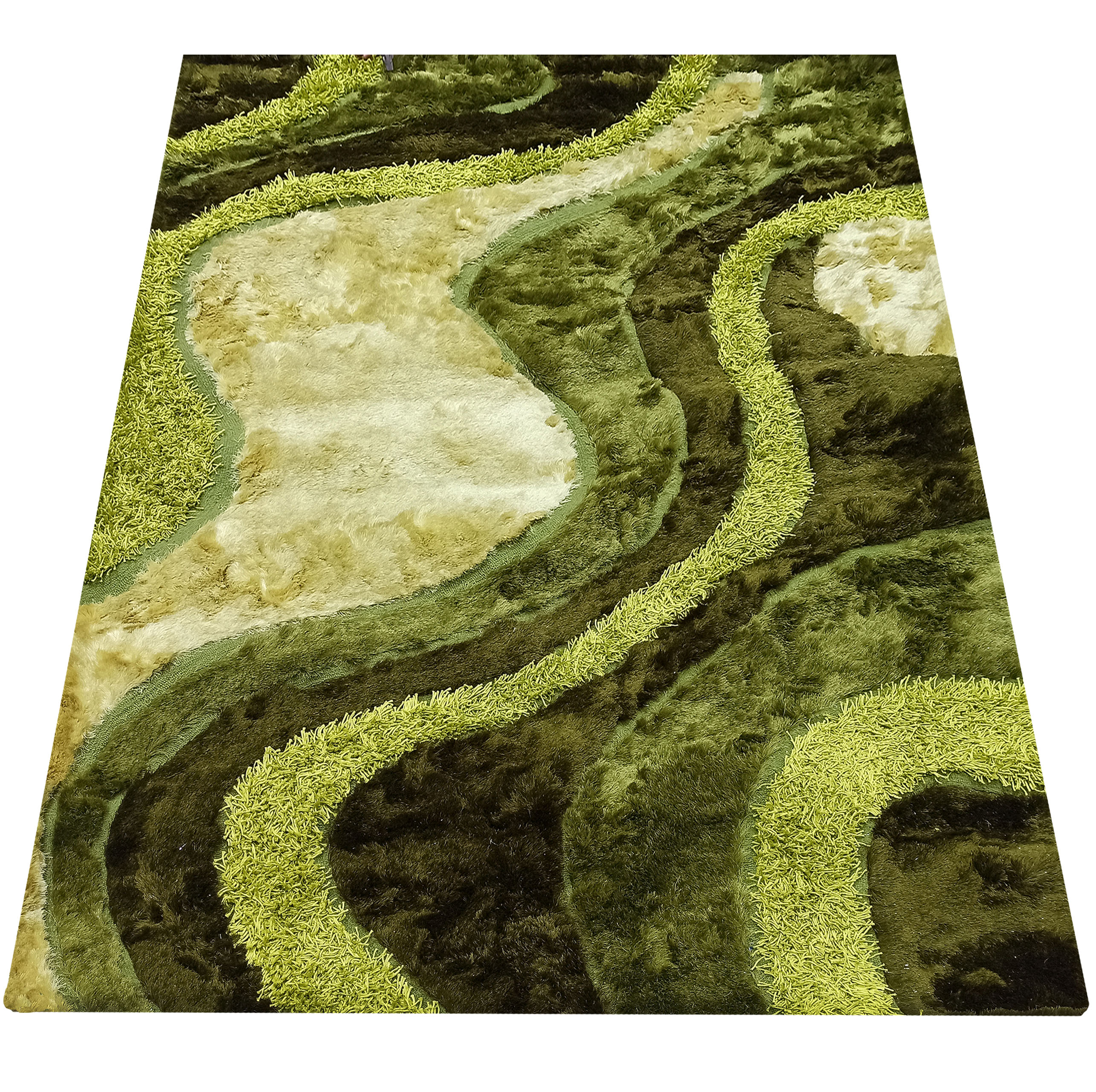 Dywan Nowoczesny Ovo Typu Shaggy 08056 Zielony