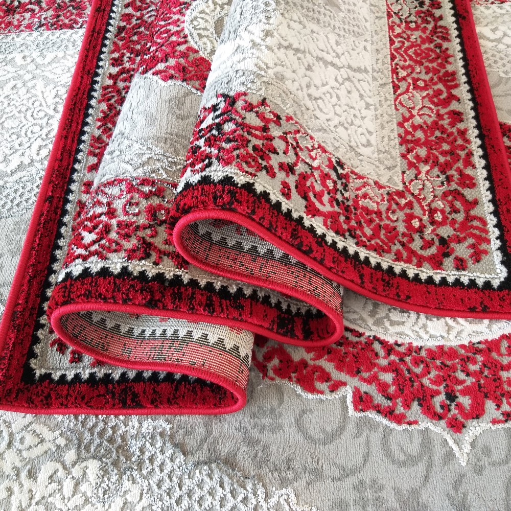 Dywan Ekskluzywny Angora 01 - Szaro - Czerwony Dywan Ekskluzywny Angora 01 - Szaro - Czerwony