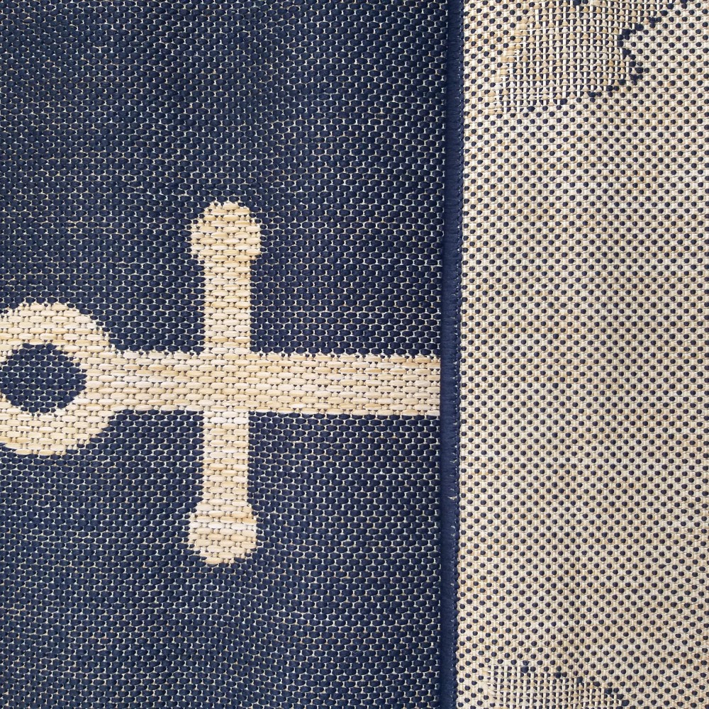 Dywan Nowoczesny Sznurkowy OUTDOOR Patio 113 - Granatowy