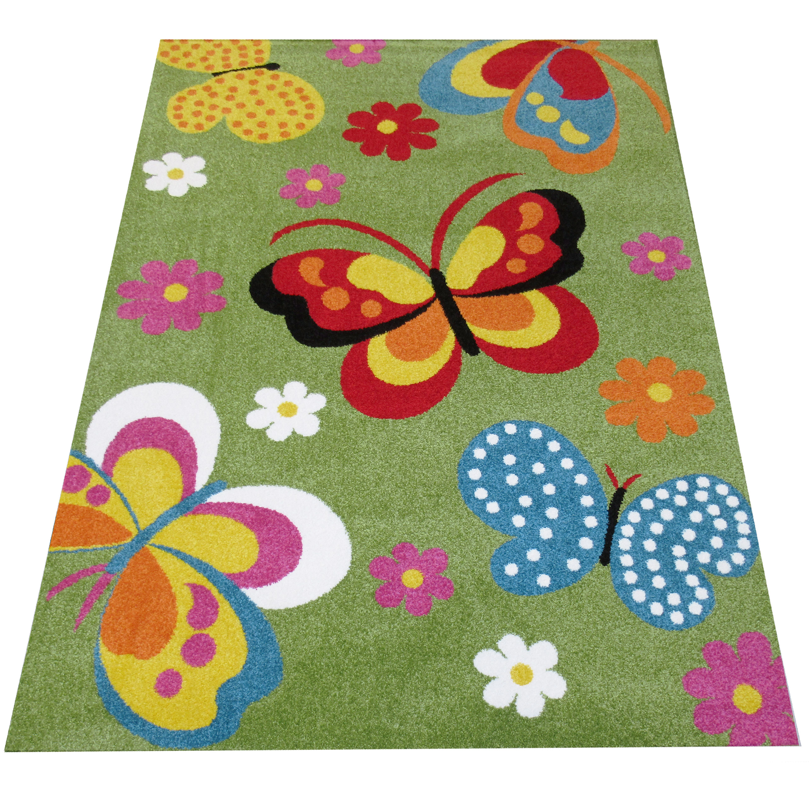 Dywan dla dzieci BELLA 14 zielony Motyle Dywan dla dzieci BELLA 14 zielony Motyle