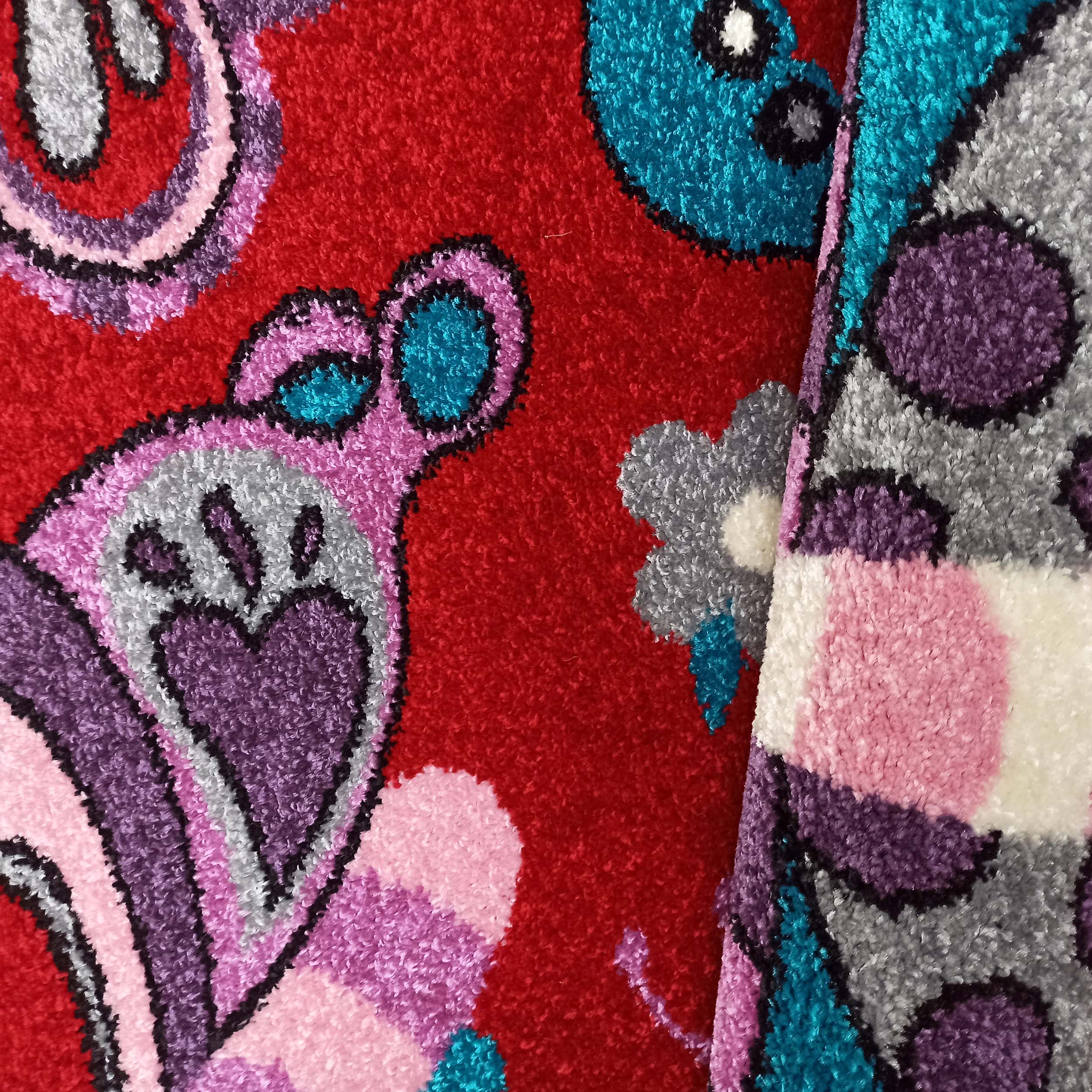 Dywan Bella Dla Dzieci 03S Czerwony Motylki