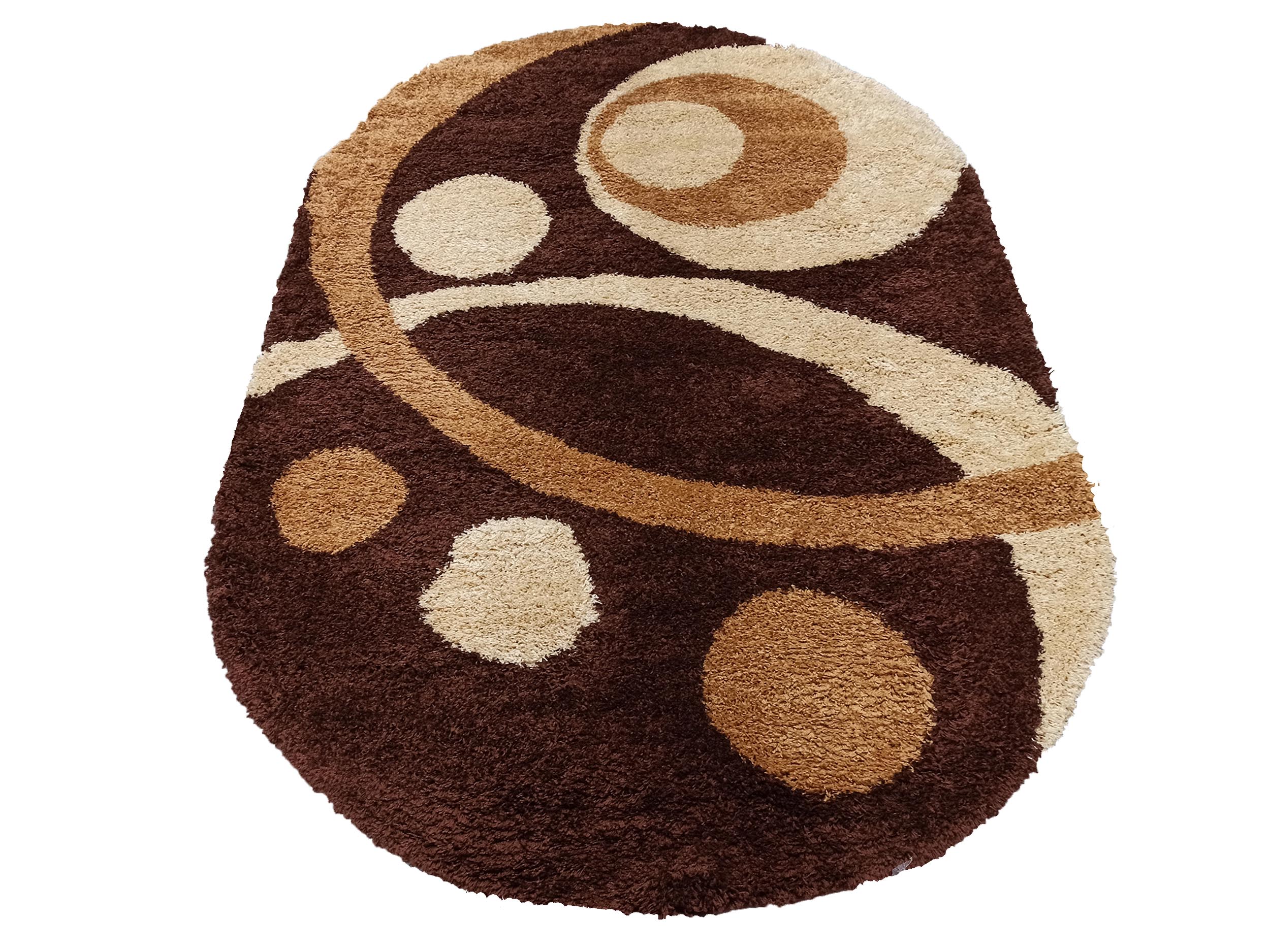 Dywan Nowoczesny Shaggy Long 25-BR owalny - wielokolorowy