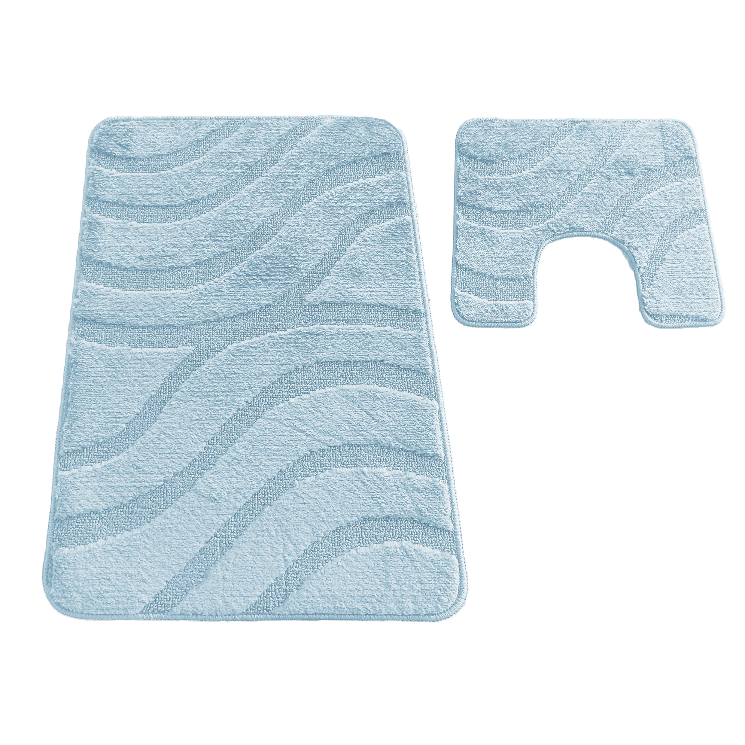 Komplet Dywaników Łazienkowych Montana Symphony - Baby Blue Pod WC Antypoślizgowy