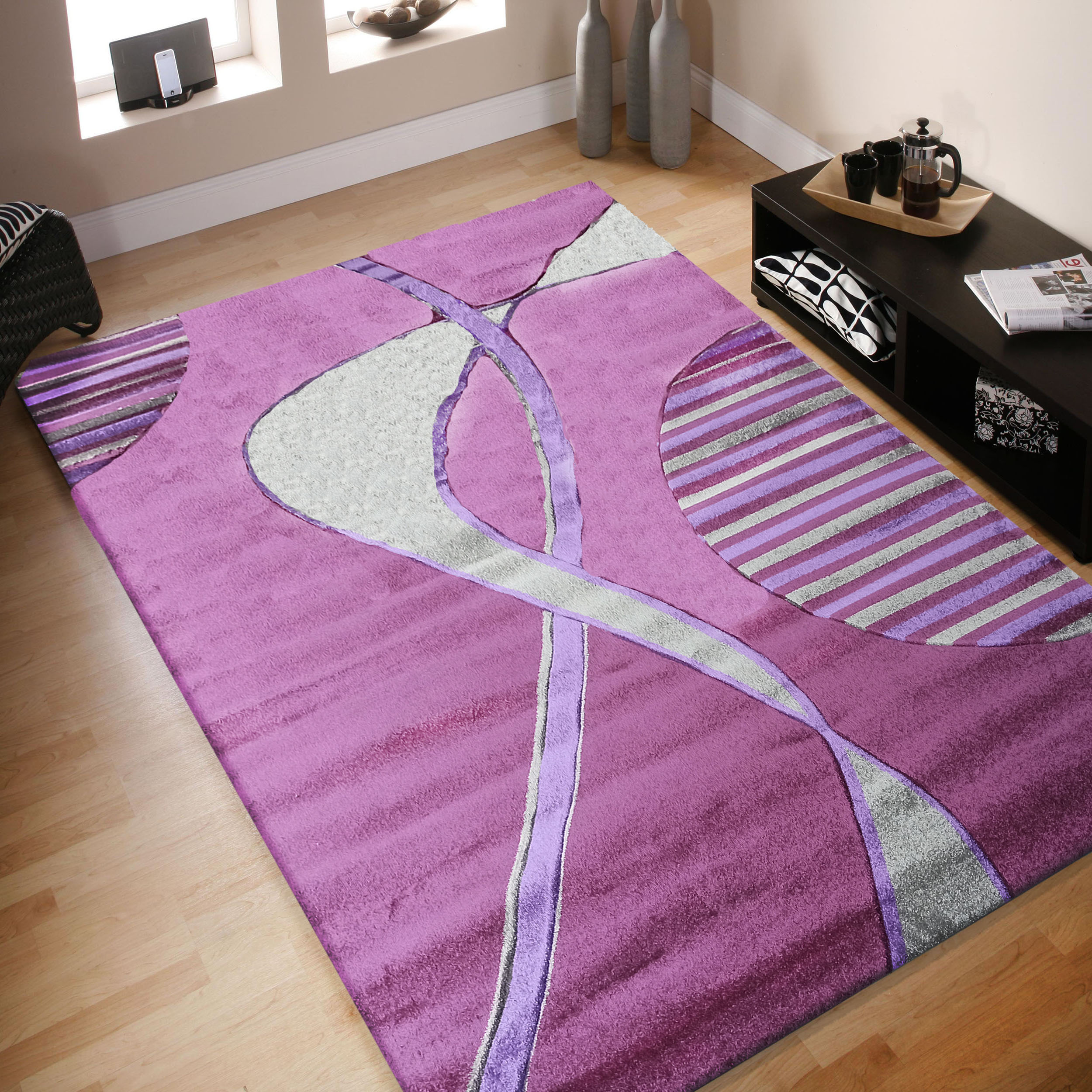 Dywan nowoczesny Fantazja NOS-LG - fioletowy