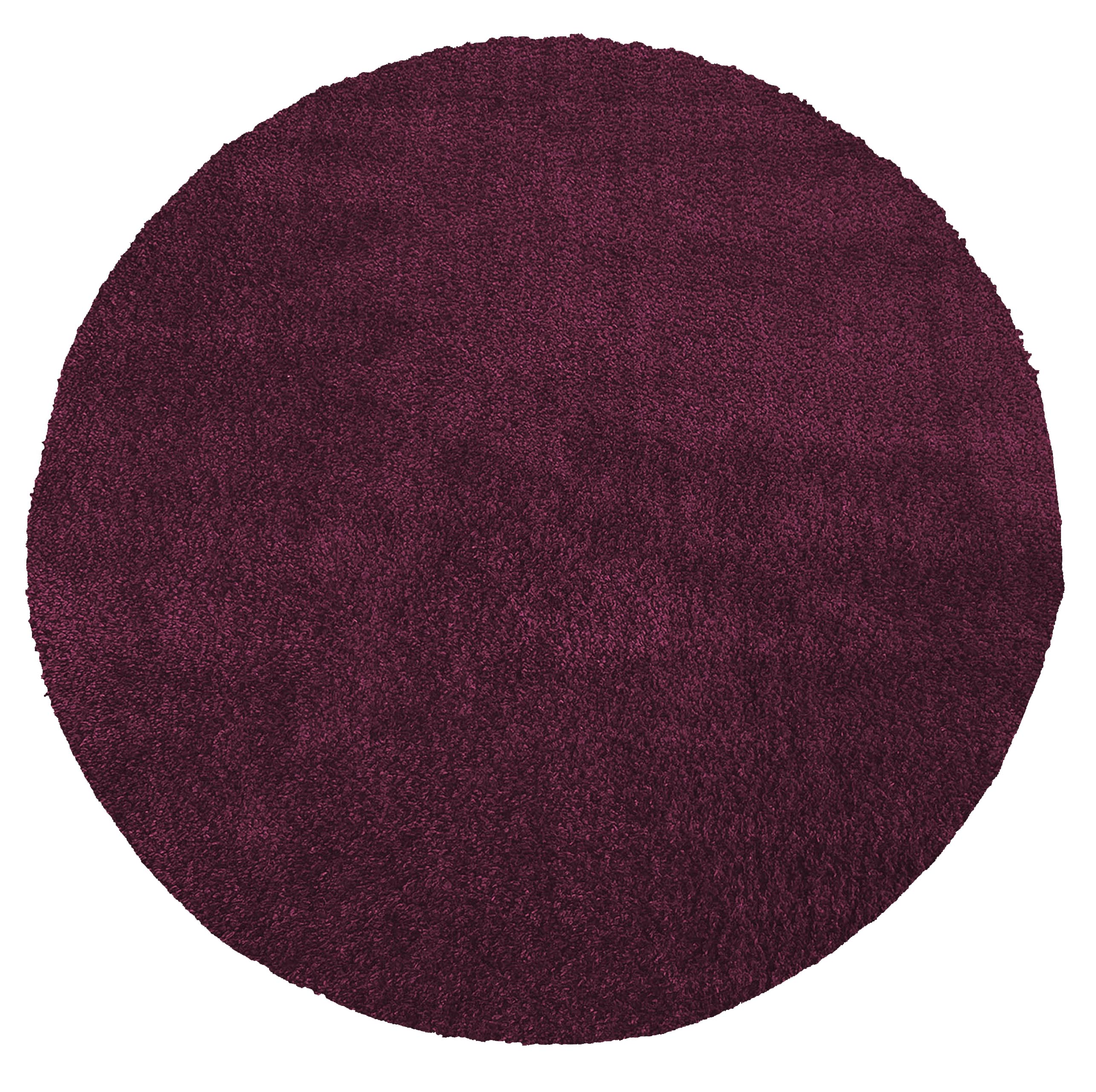 Dywan Kamel Typu Shaggy Nowoczesny Koło Soft  - Oberżyna