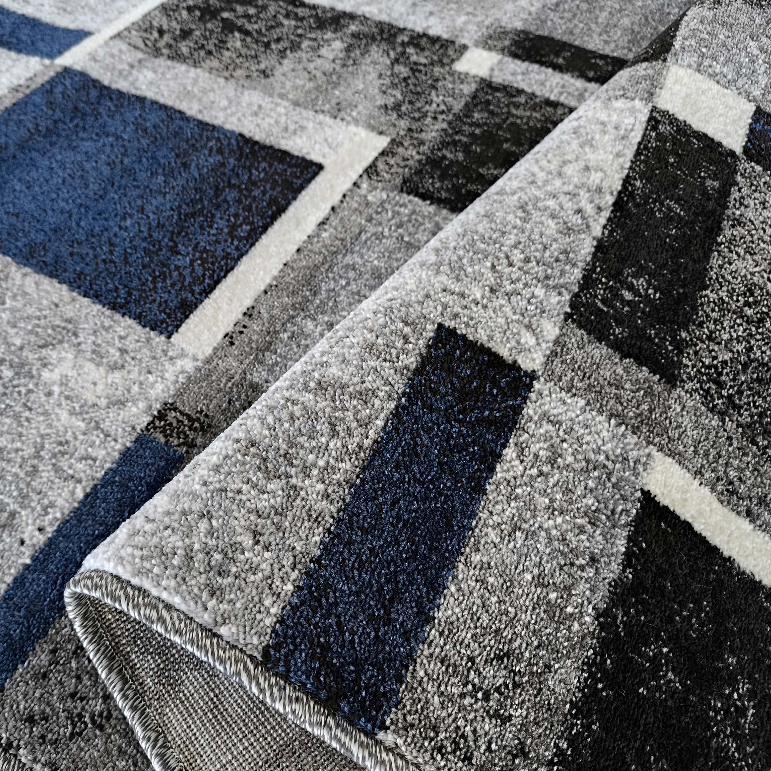 Dywan Nowoczesny Otto 09 Szaro-Granatowy Dywan Nowoczesny Otto 09 Szaro-Granatowy