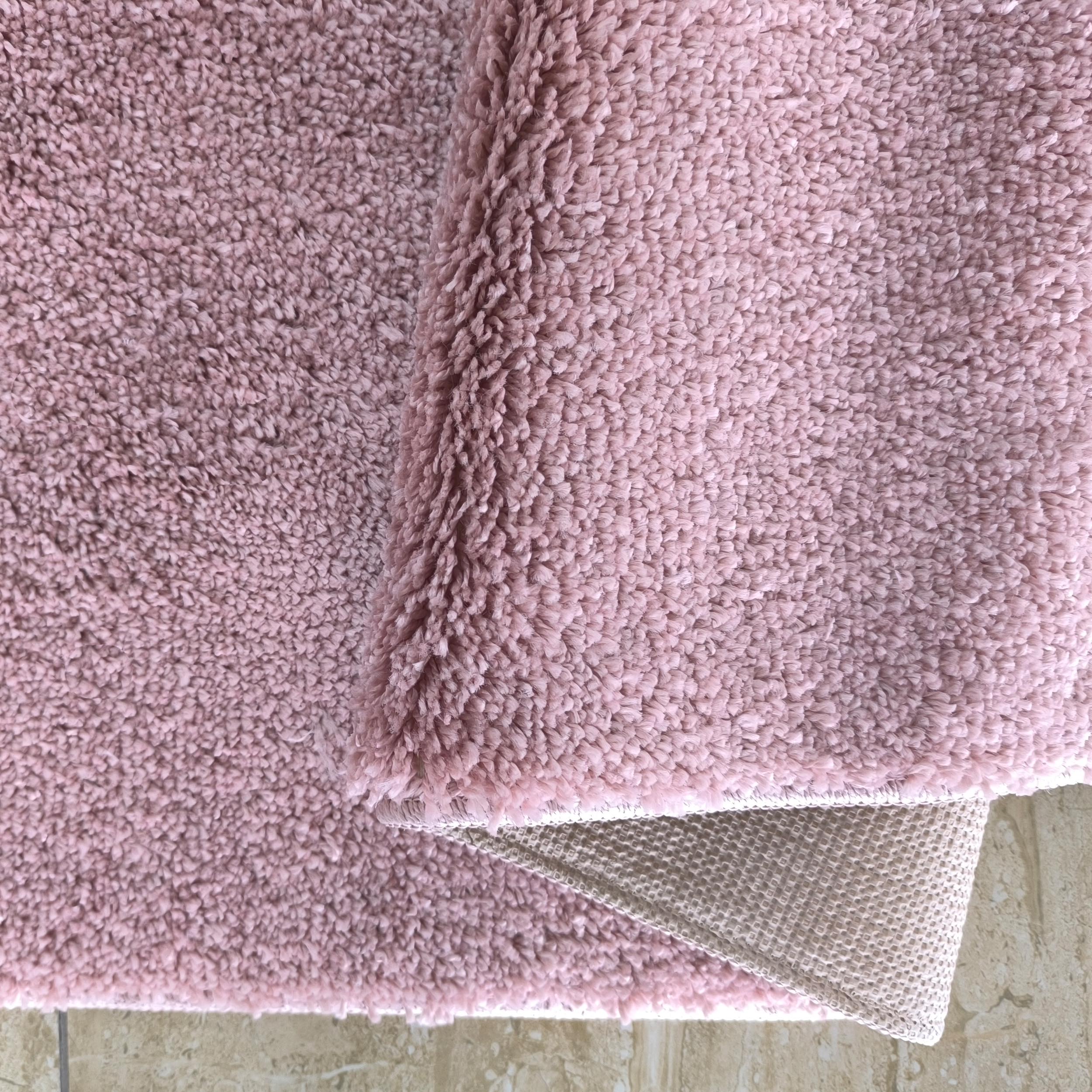 Dywan Kamel Typu Shaggy Nowoczesny Soft - Pudrowy róż