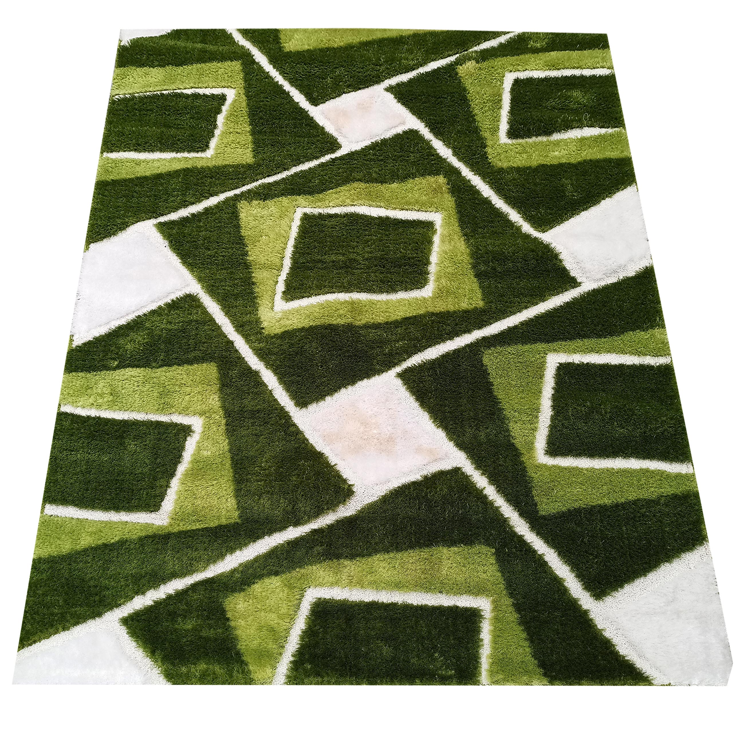 Dywan Nowoczesny Ovo Typu Shaggy 06  Zielony