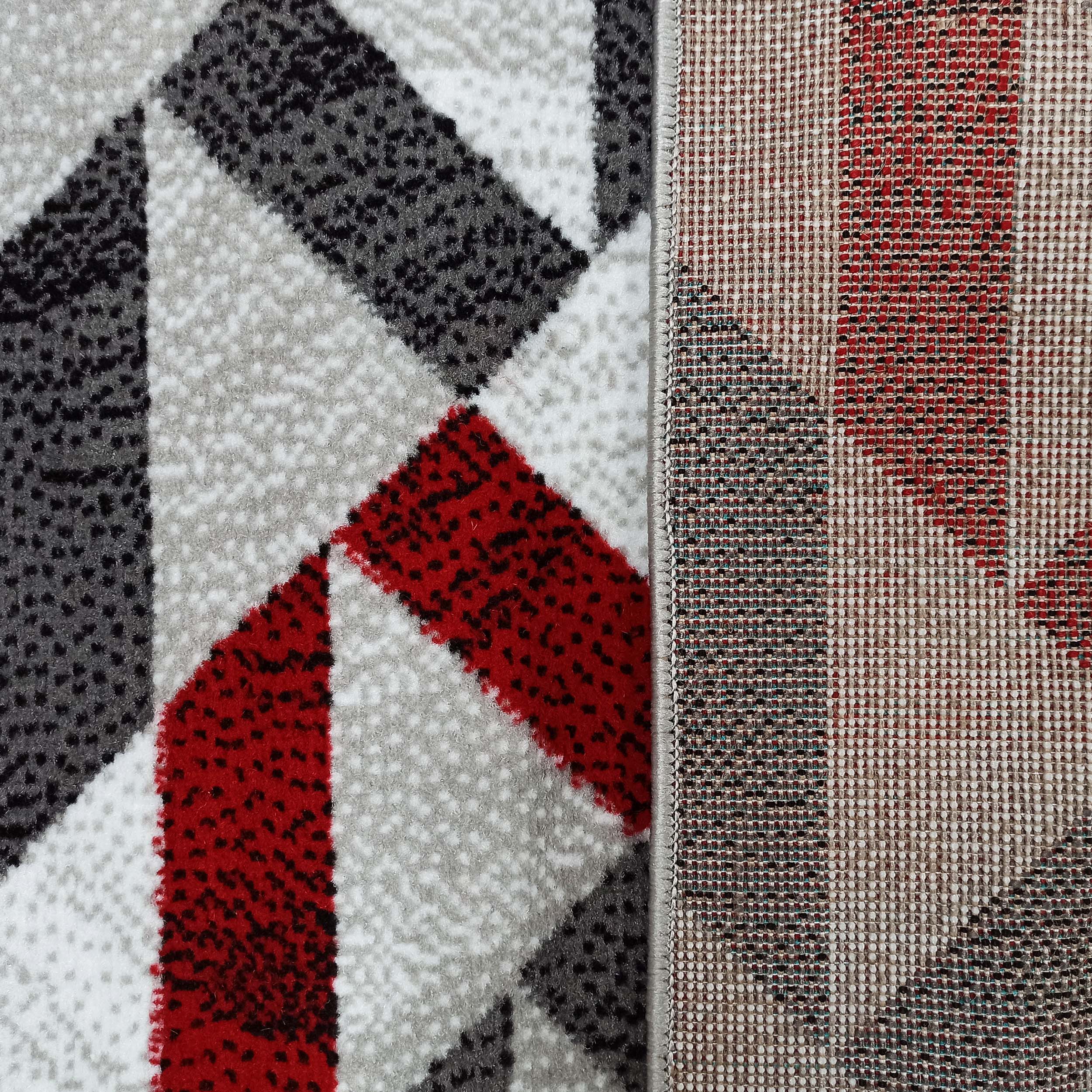 Dywan Nowoczesny Soho 2020A-RG - szaro - czerwony