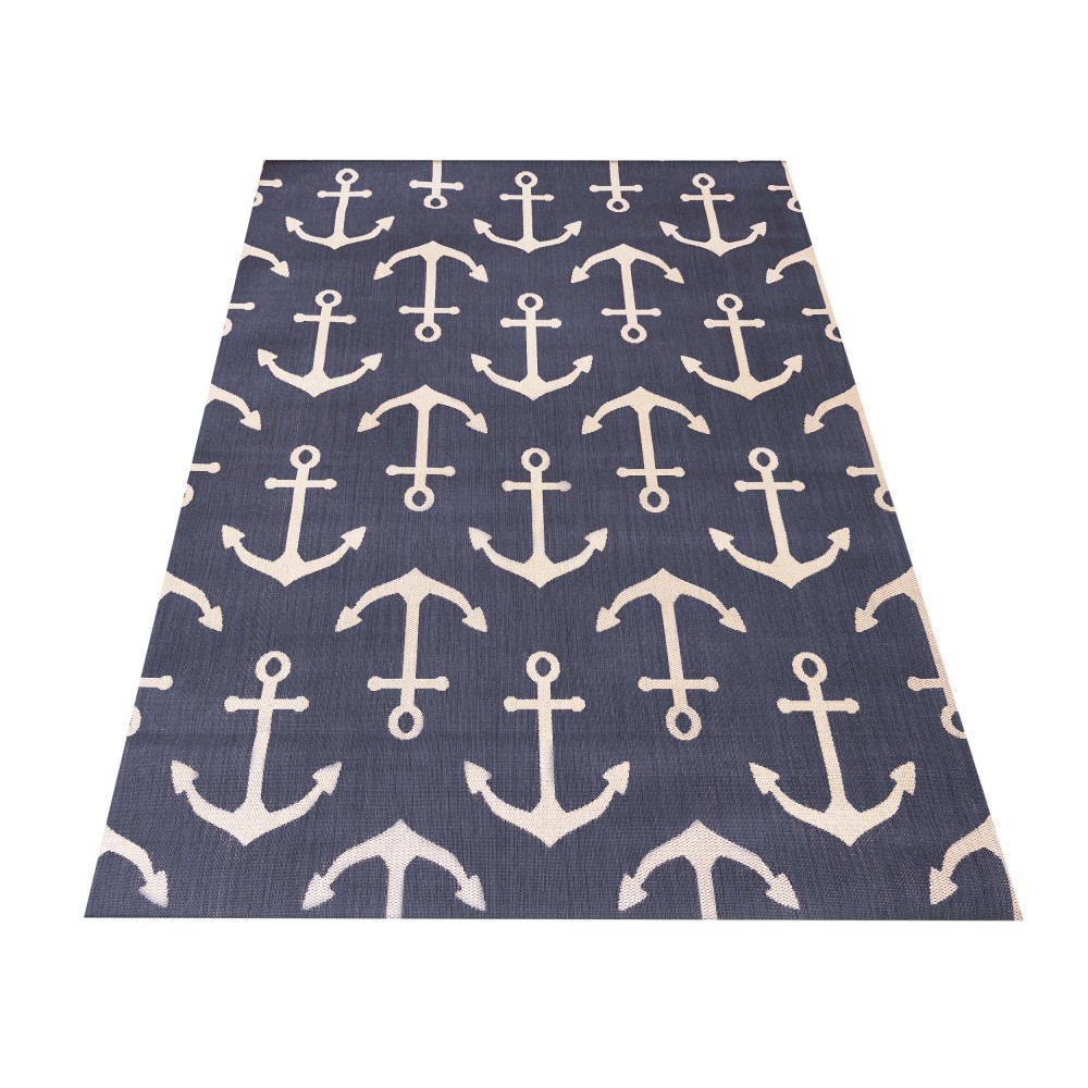 Dywan Nowoczesny Sznurkowy OUTDOOR Patio 113 - Granatowy