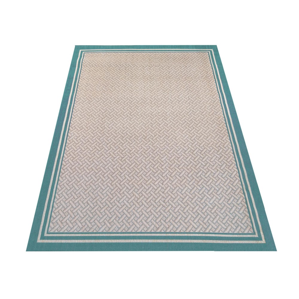 Dywan Nowoczesny Sznurkowy OUTDOOR Patio 25 - Beżowo - Miętowy