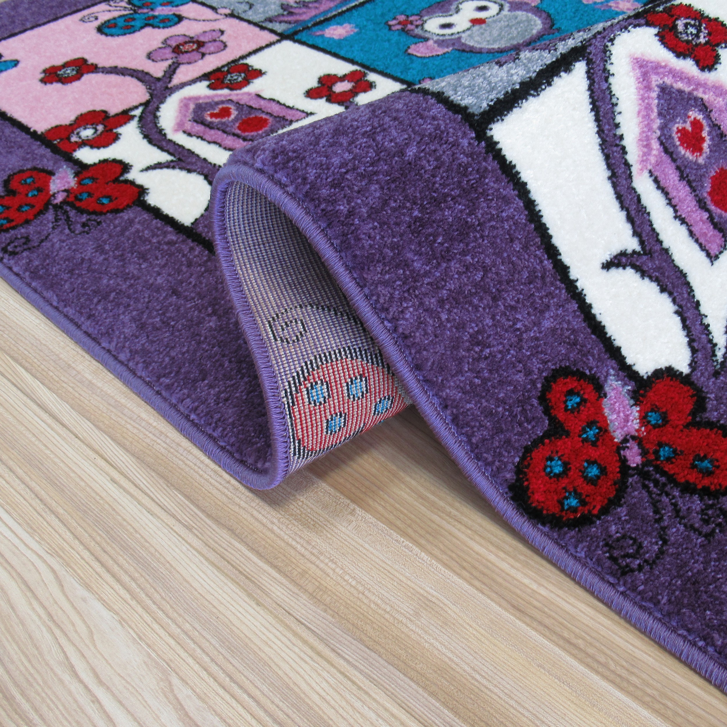  Dywan Bella Dla Dzieci 04 Fioletowy Zwierzęta