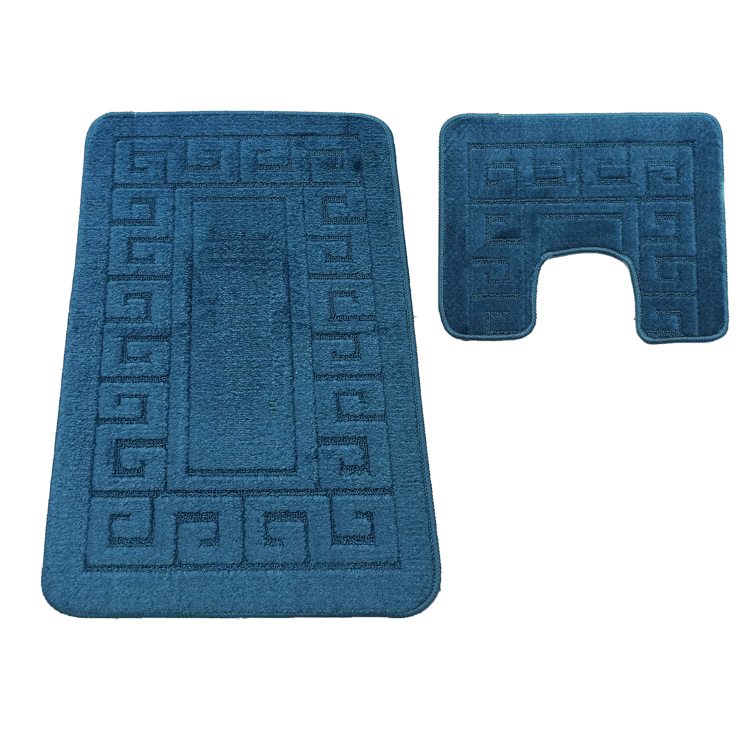 Komplet Dywaników Łazienkowych Montana Ethnic - Morski Pod WC Antypoślizgowy