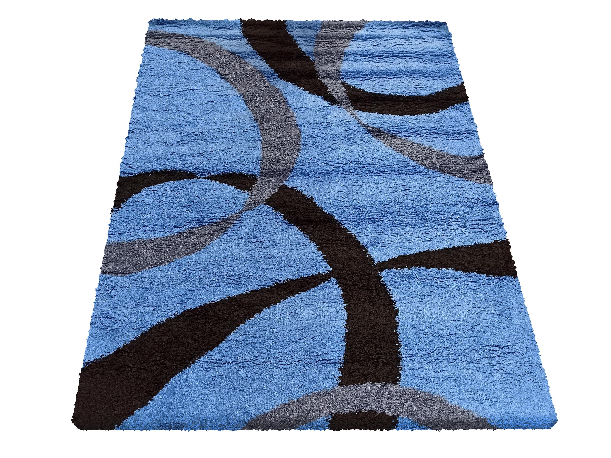 Dywan Nowoczesny Shaggy Long 00058A-BU - wielokolorowy