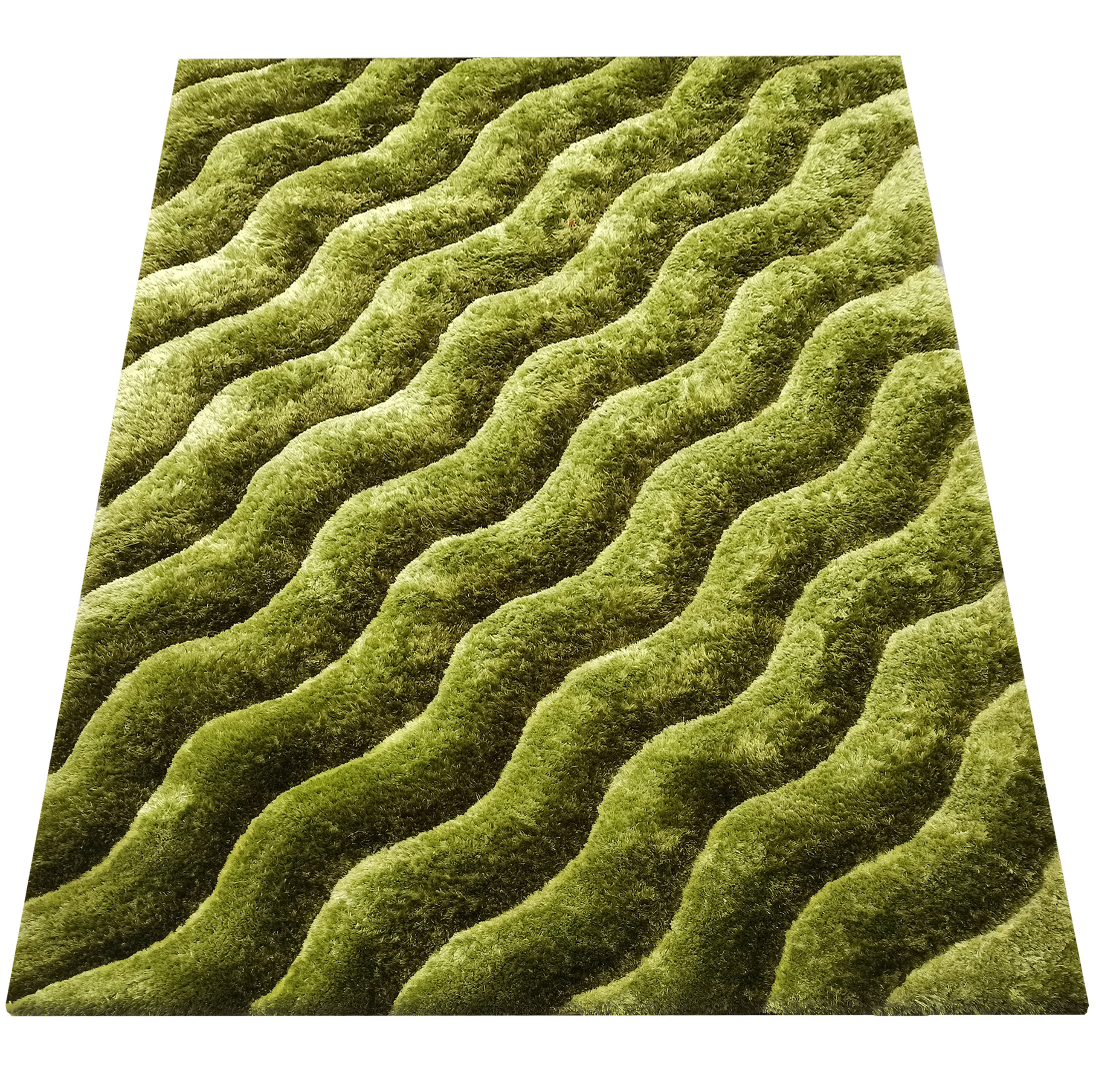 Dywan Nowoczesny Ovo Typu Shaggy 09  Zielony