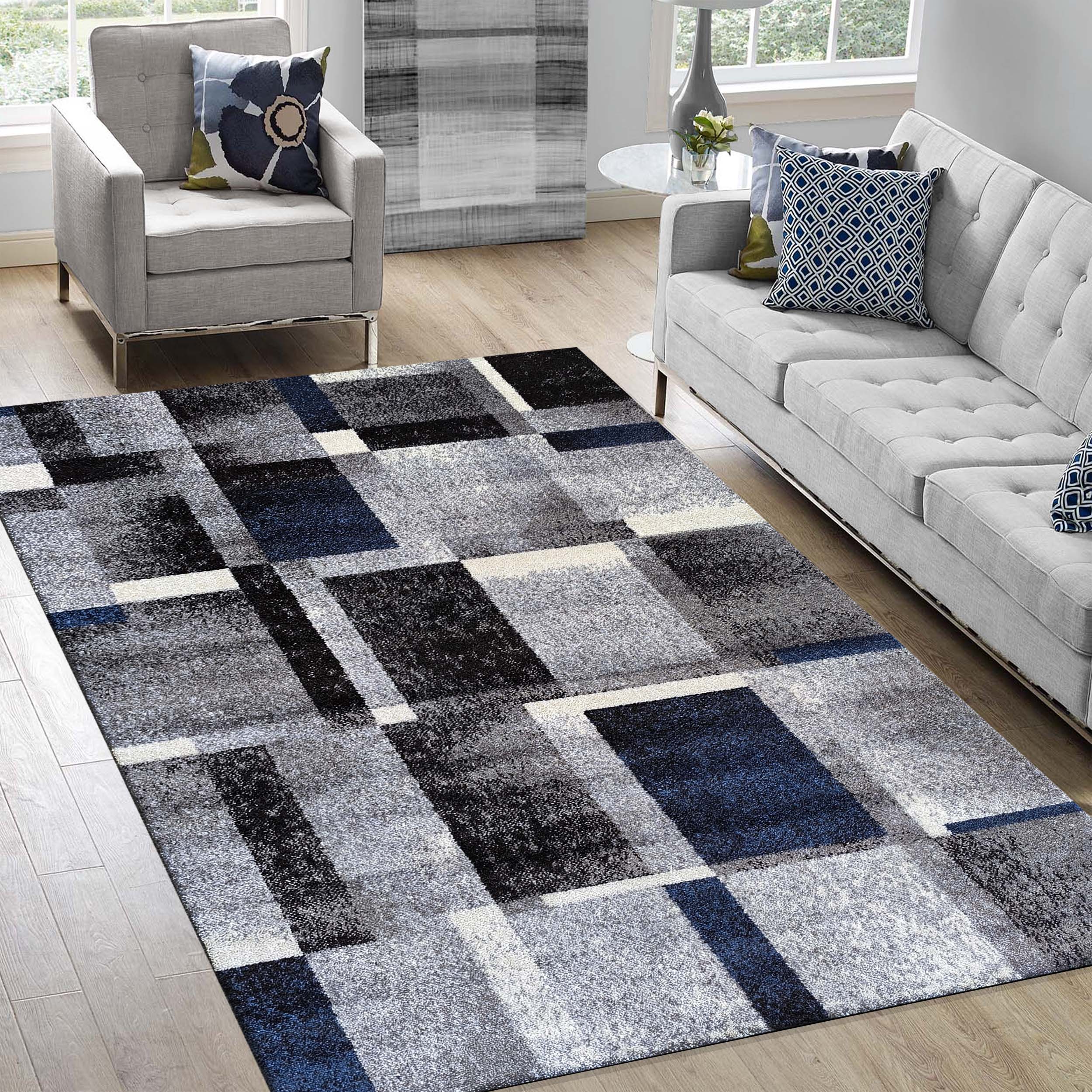 Dywan Nowoczesny Otto 09 Szaro-Granatowy Dywan Nowoczesny Otto 09 Szaro-Granatowy