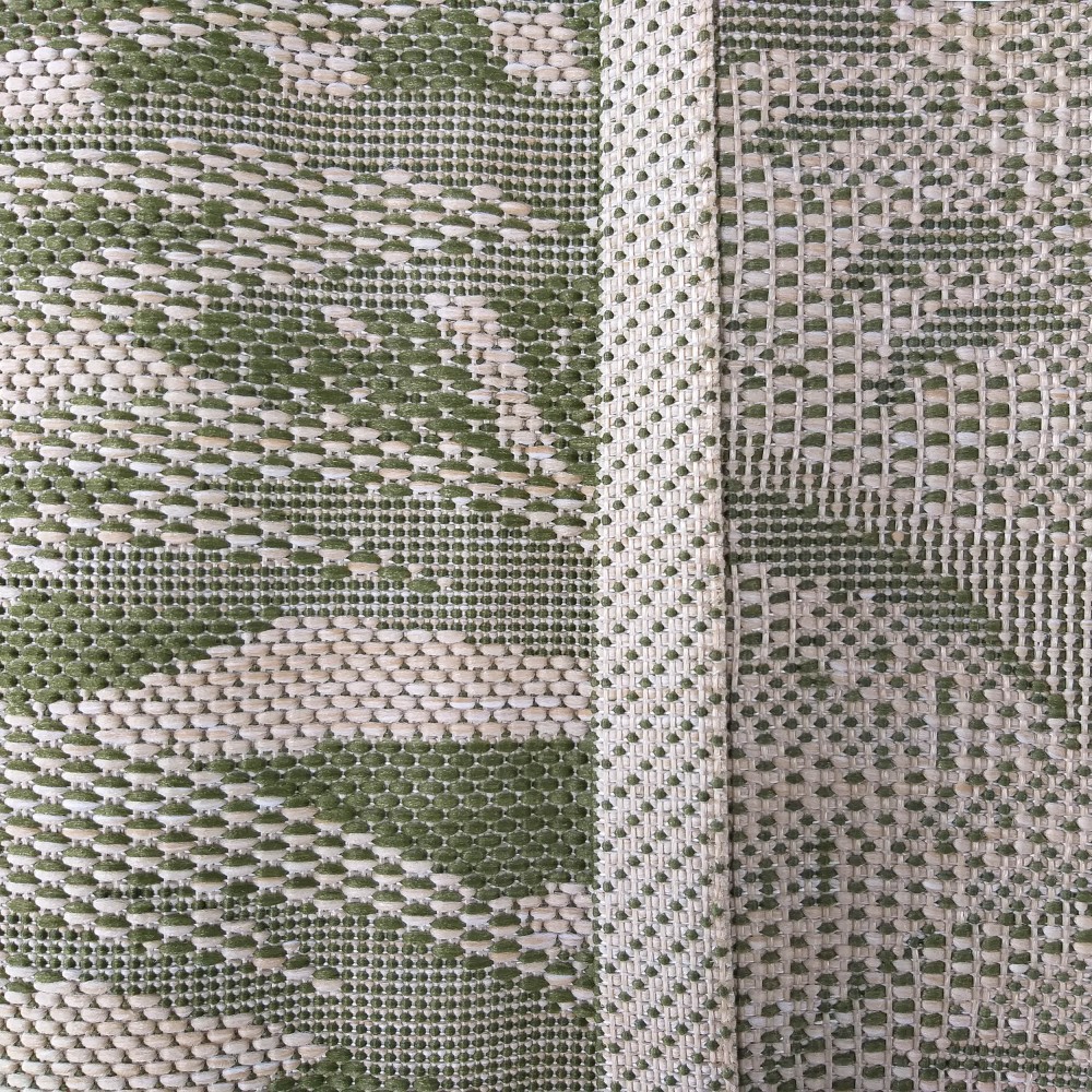 Dywan Nowoczesny Sznurkowy OUTDOOR Patio 37 - Beżowo - Zielony