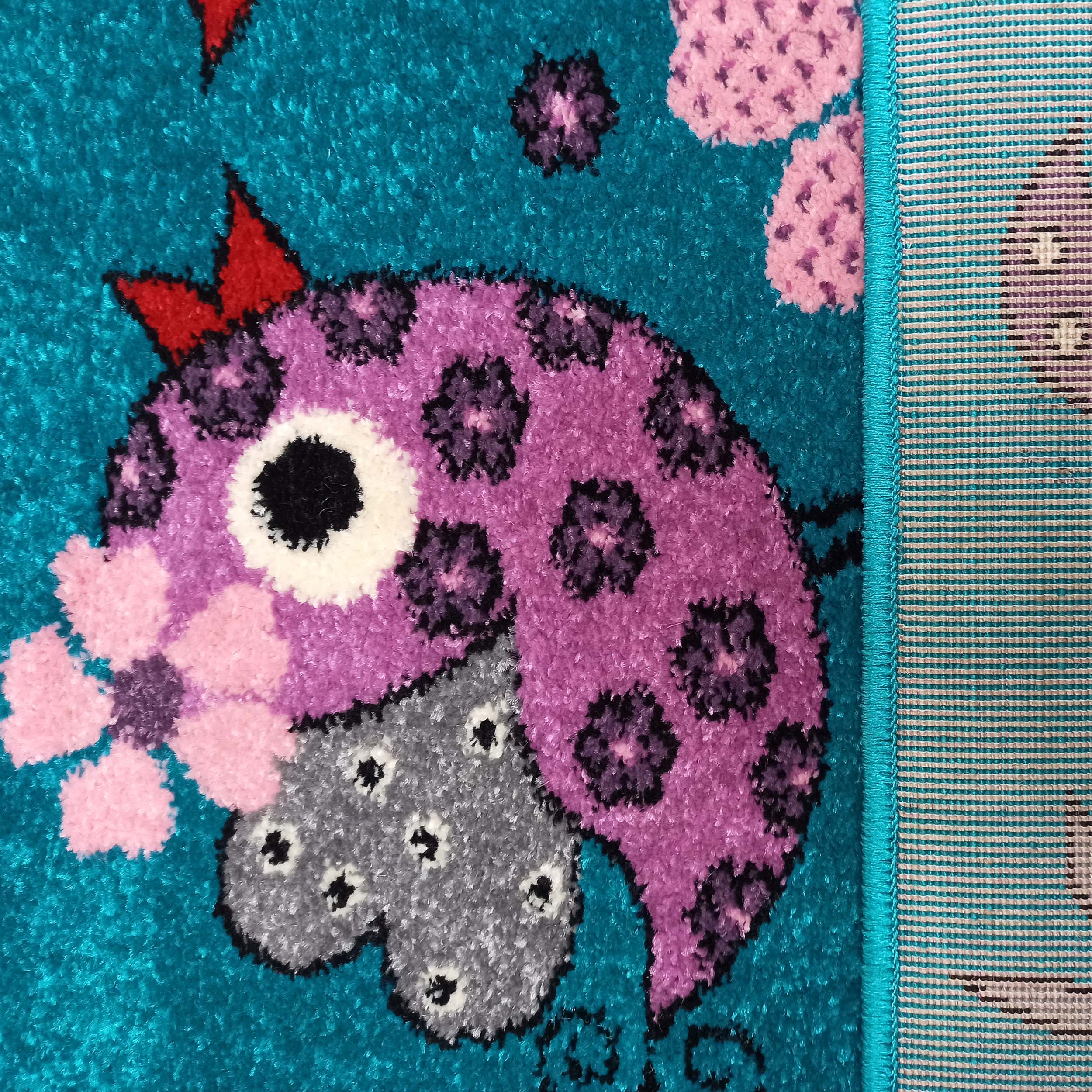  Dywan Bella Dla Dzieci 02 Turkusowy Ptaszki