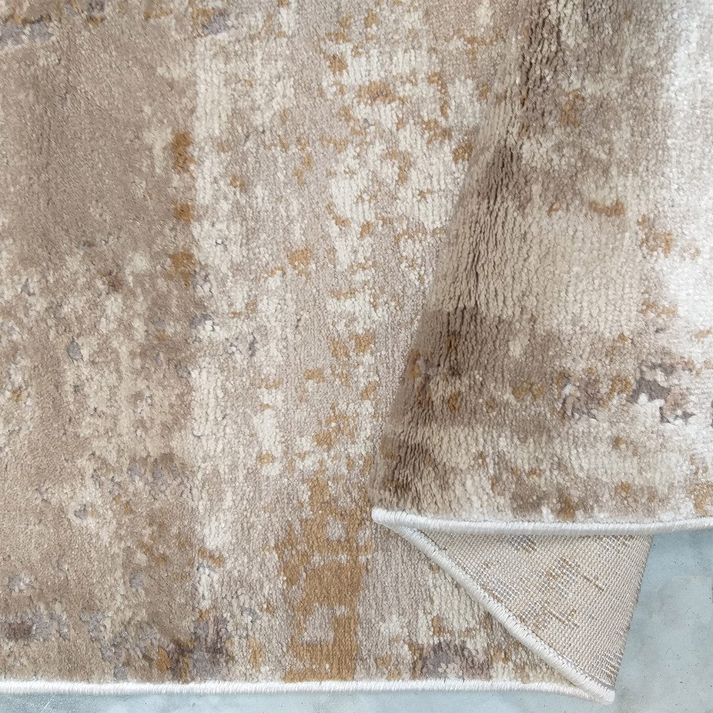 Dywan Nowoczesny Milas Shrink PRL 01D BA - Beżowo - Brązowy