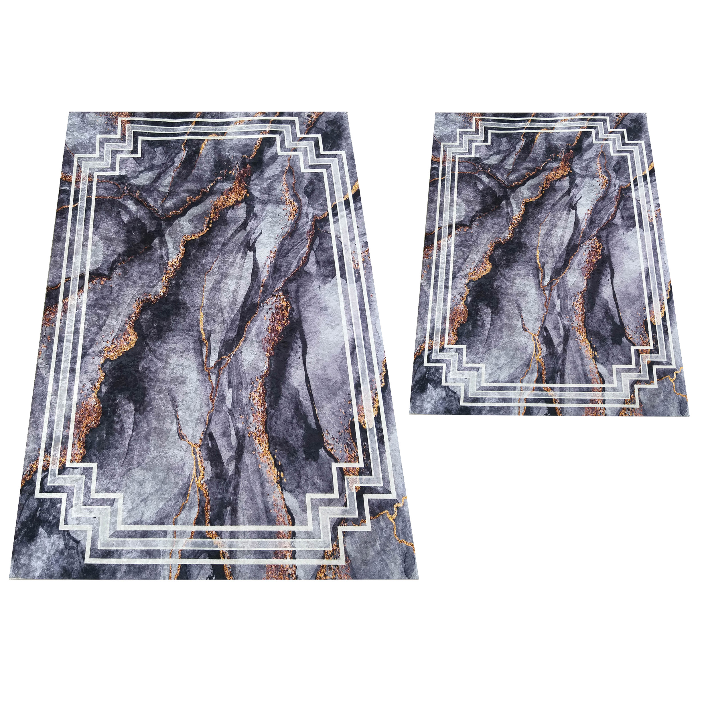 Komplet Dywaników Antypoślizgowych Horeca New 118 - Ciemny Szary