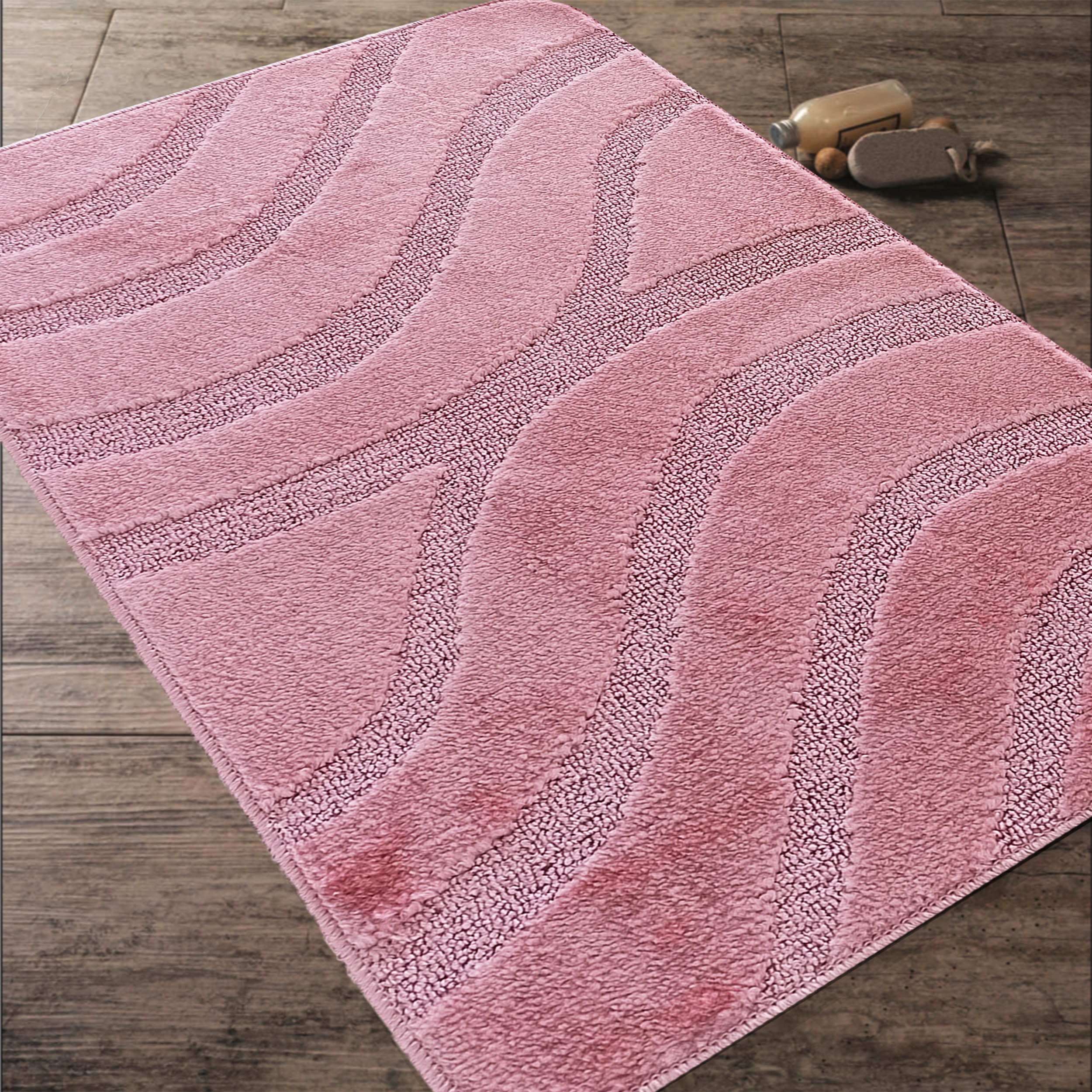 Komplet Dywaników Łazienkowych Montana Symphony - Różowy Pod WC Antypoślizgowy